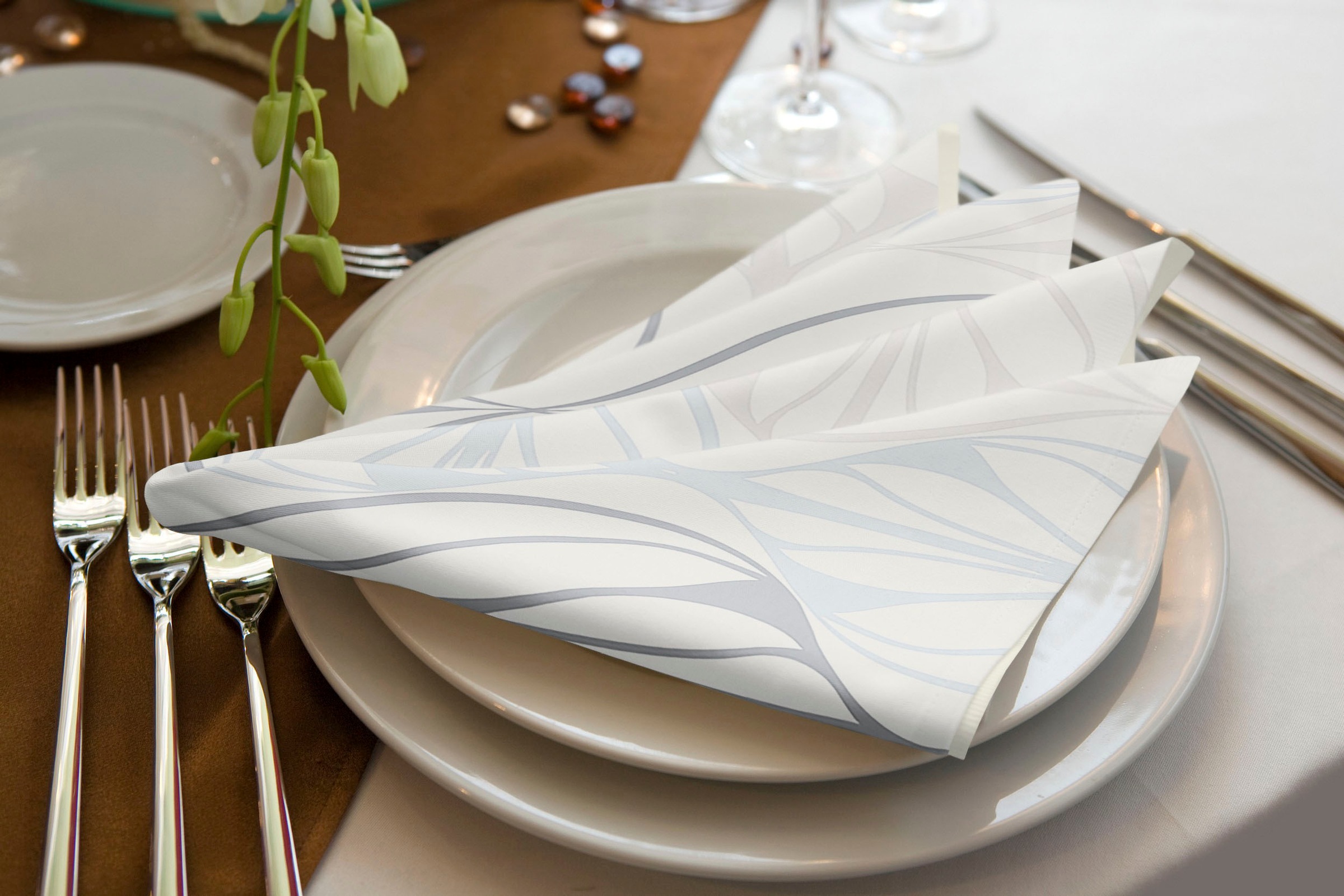 Adam Stoffserviette »Wave«, aus Bio-Baumwolle,Made in Germany