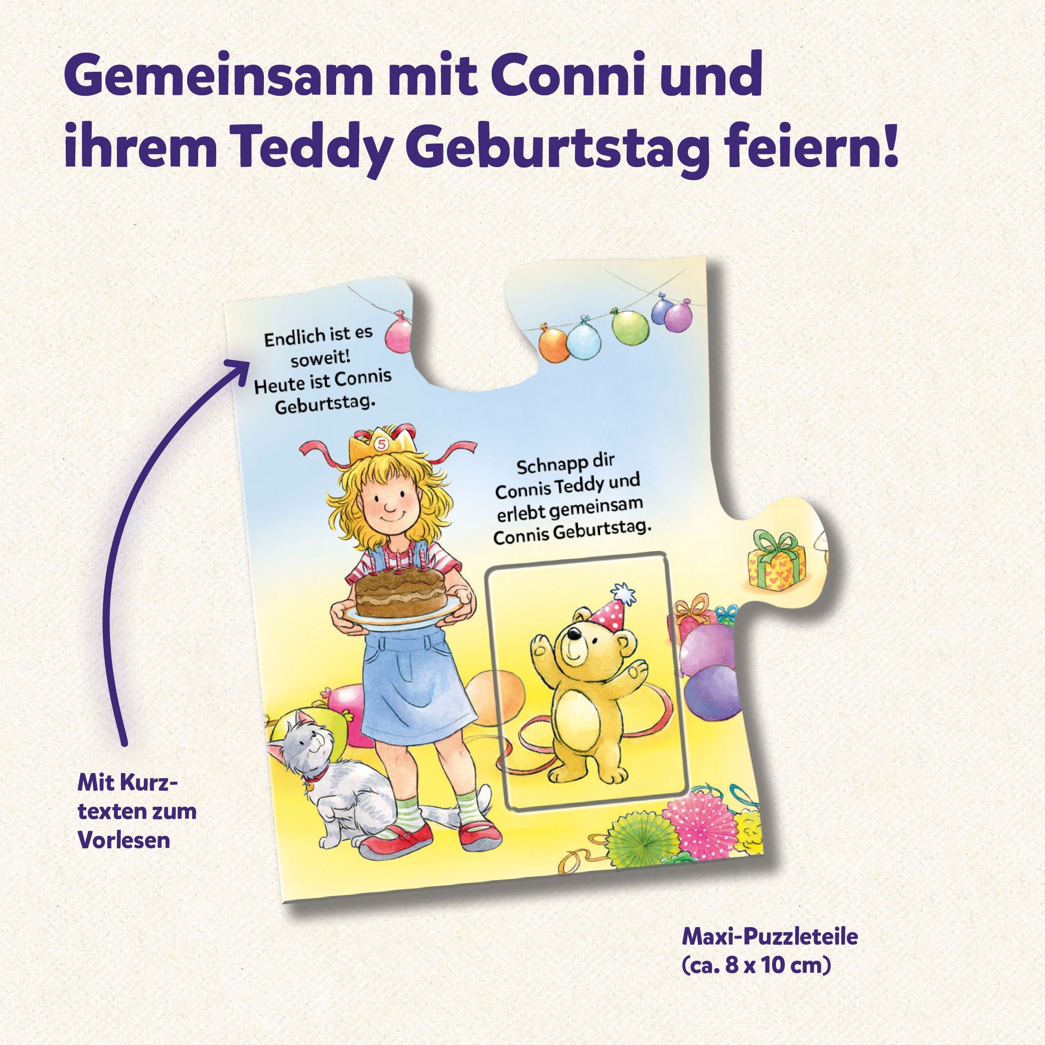 Kosmos Puzzle »Mein erstes Story-Puzzle - Conni hat Geburtstag«, Made in Germany