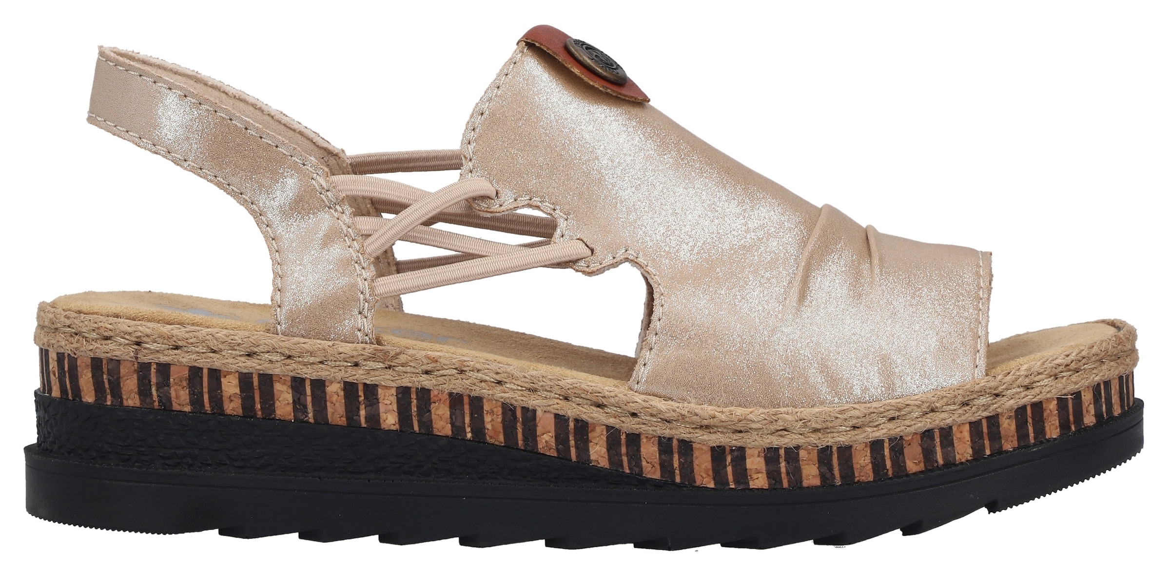 Rieker Plateausandale  Sommerschuh, Sandalette, modisches Plateau