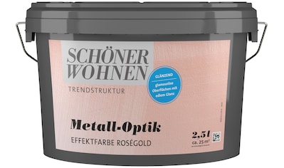 SCHÖNER WOHNEN-Kollektion Wandfarbe »Metall-Optik Effektfarbe roségold«, glänzend 2,5 l kaufen