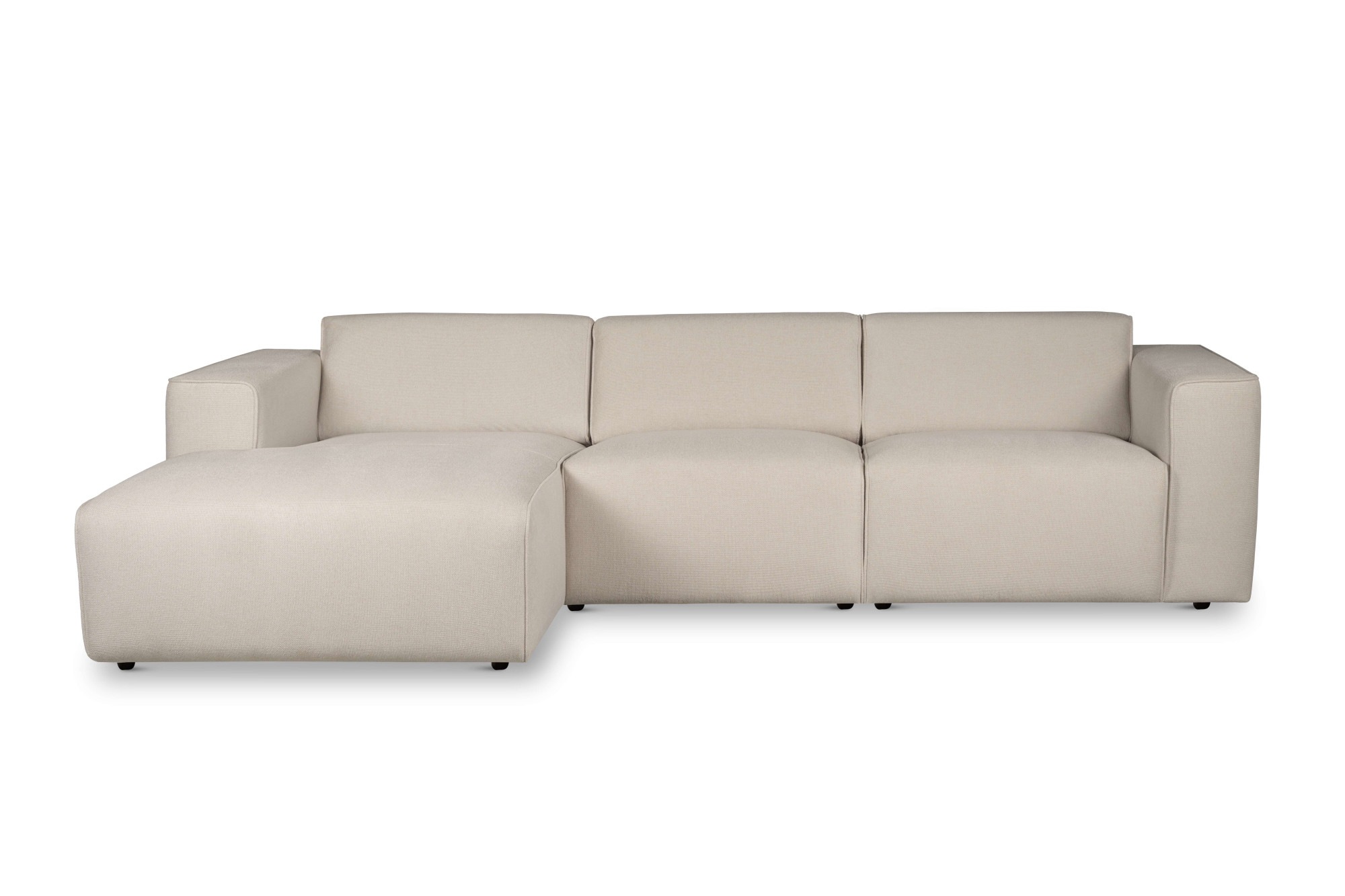 andas Ecksofa »Noord mit Kedernaht, Breite 281 cm, L-Form«, Cord, Struktur, Webstoff, mit Wellenunterfederung, Massivholzrahmen