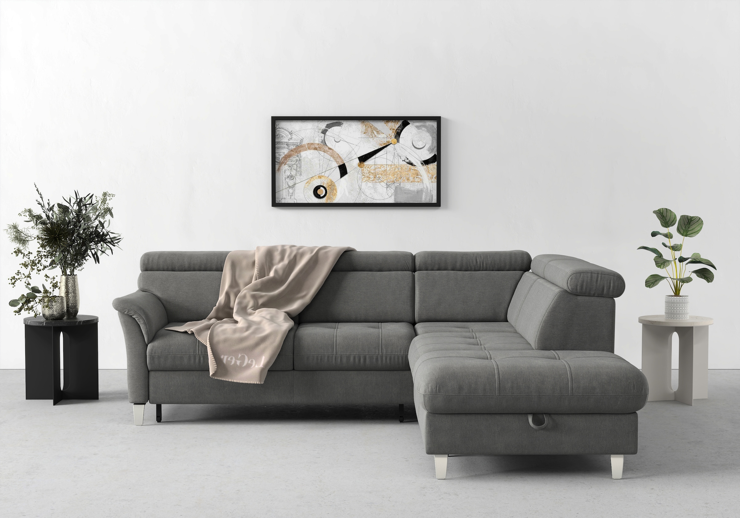 sit&more Ecksofa »Marano L-Form«, inklusive Kopfteilverstellung, wahlweise günstig online kaufen