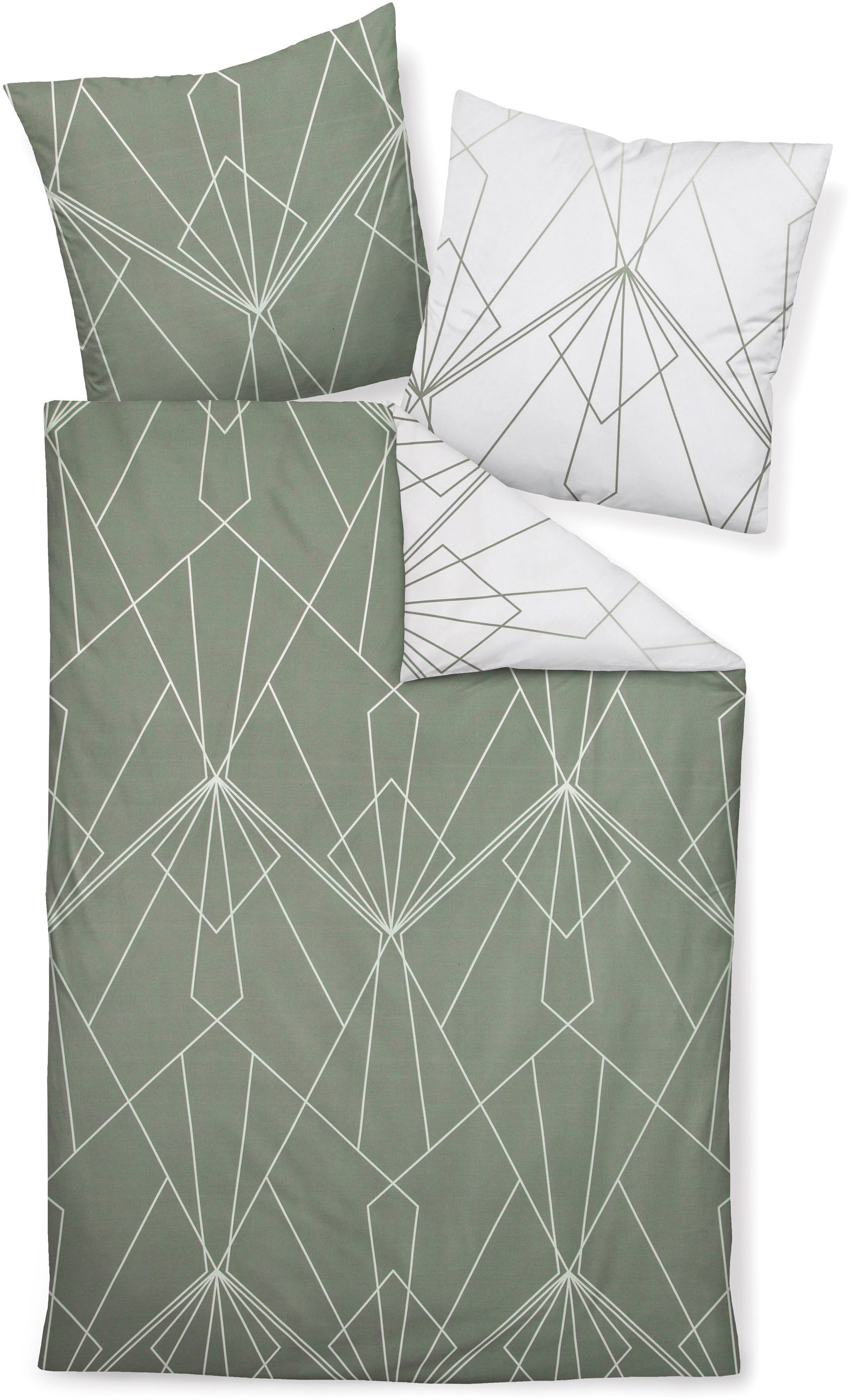 Janine Wendebettwäsche »J. D. 87054« 3 Stk. tlg. Bettwäsche aus Baumwolle m günstig online kaufen