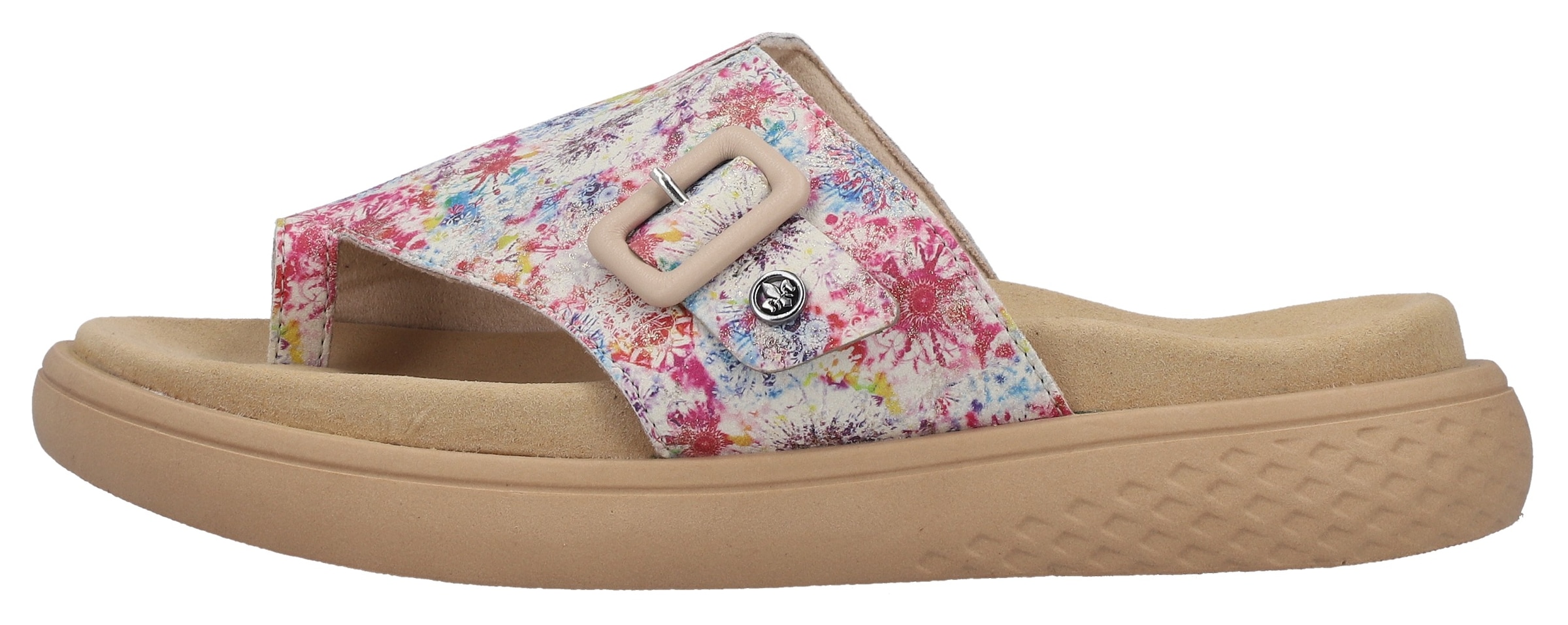 Rieker Zehentrenner  Pantolette, Sommerschuh, Hausschuh zum Schlupfen