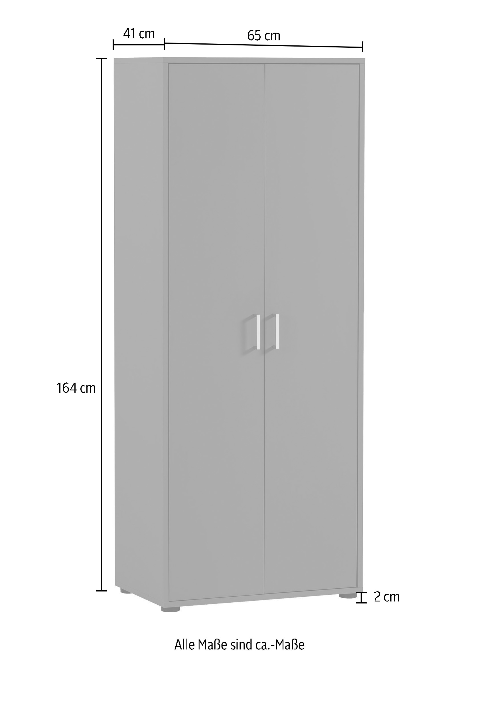 Soft-Close-Funktion auf Aktenschrank 65x163 kaufen »Baku«, cm, Türen Schildmeyer Raten mit Stauraumschrank,