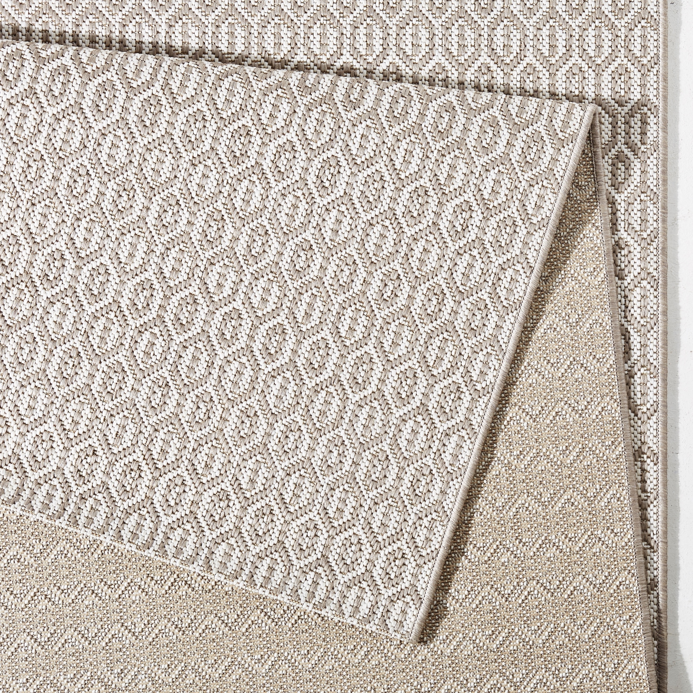 NORTHRUGS Teppich »Coin«, rechteckig, 8 mm Höhe, In-& Outdoor, Wetterfest, Balkon, Sisal-Optik, Wohnzimmer, Läufer