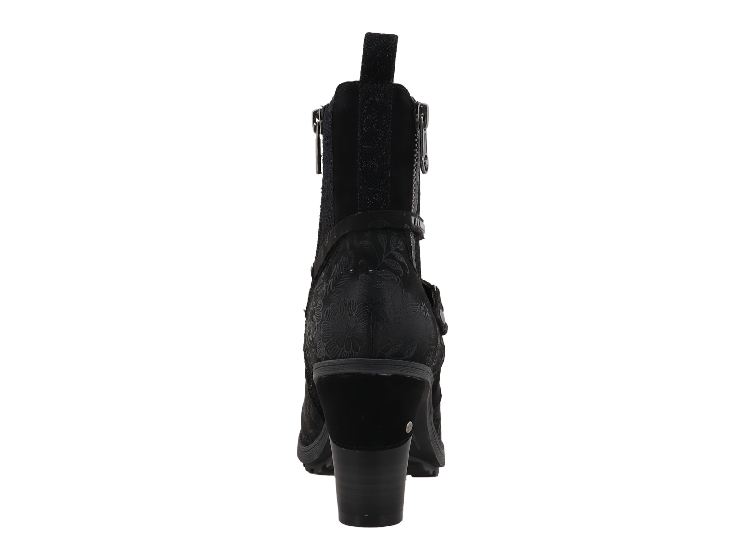 Mustang Shoes Stiefelette »Mode-Stiefel«  Blockabsatz, Boots mit Zierreißverschluss und Zierriemchen
