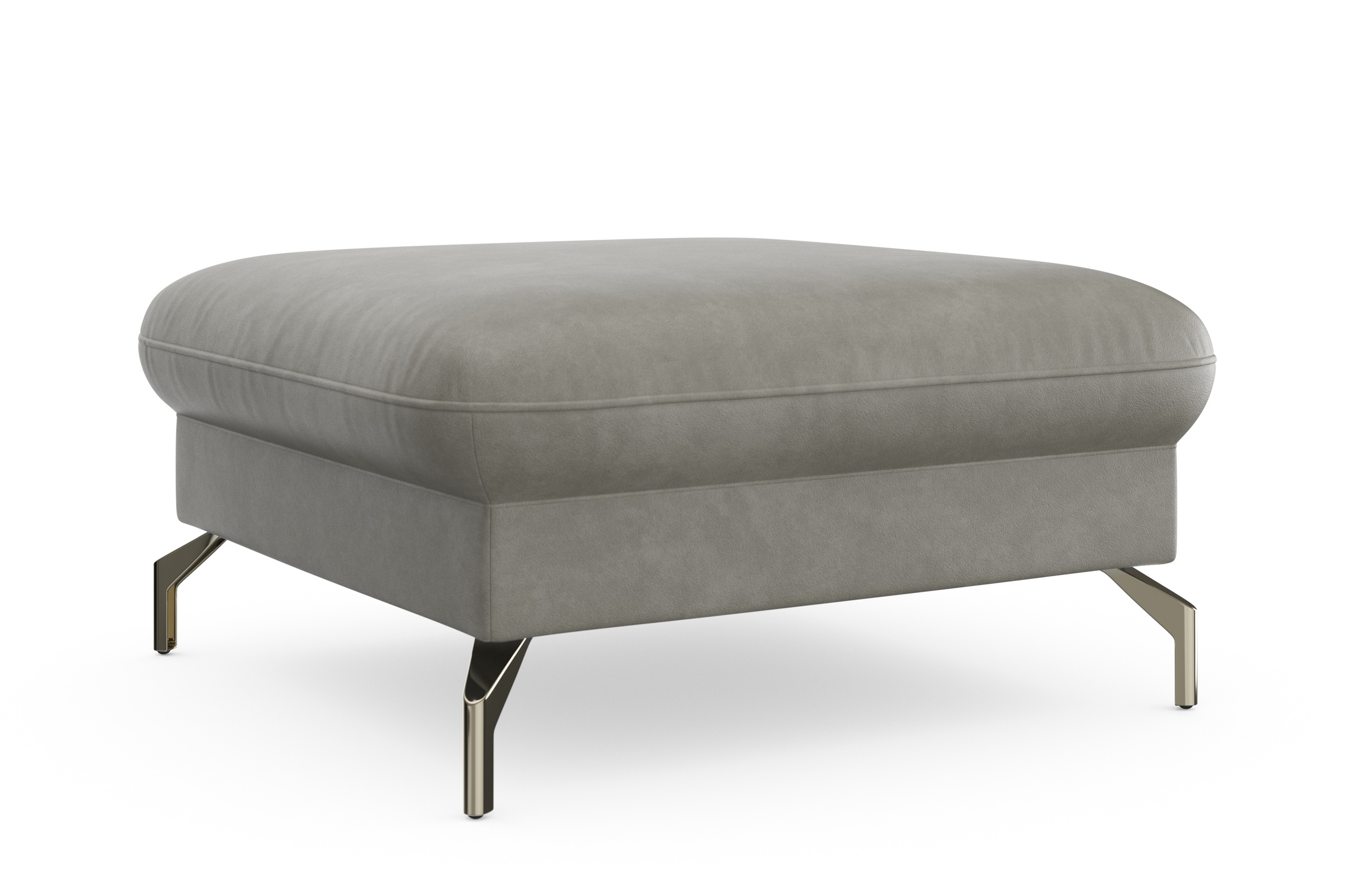 sit&more Hocker "Fashion" inklusive Federkern, mit satinierten Nickelfüßen günstig online kaufen