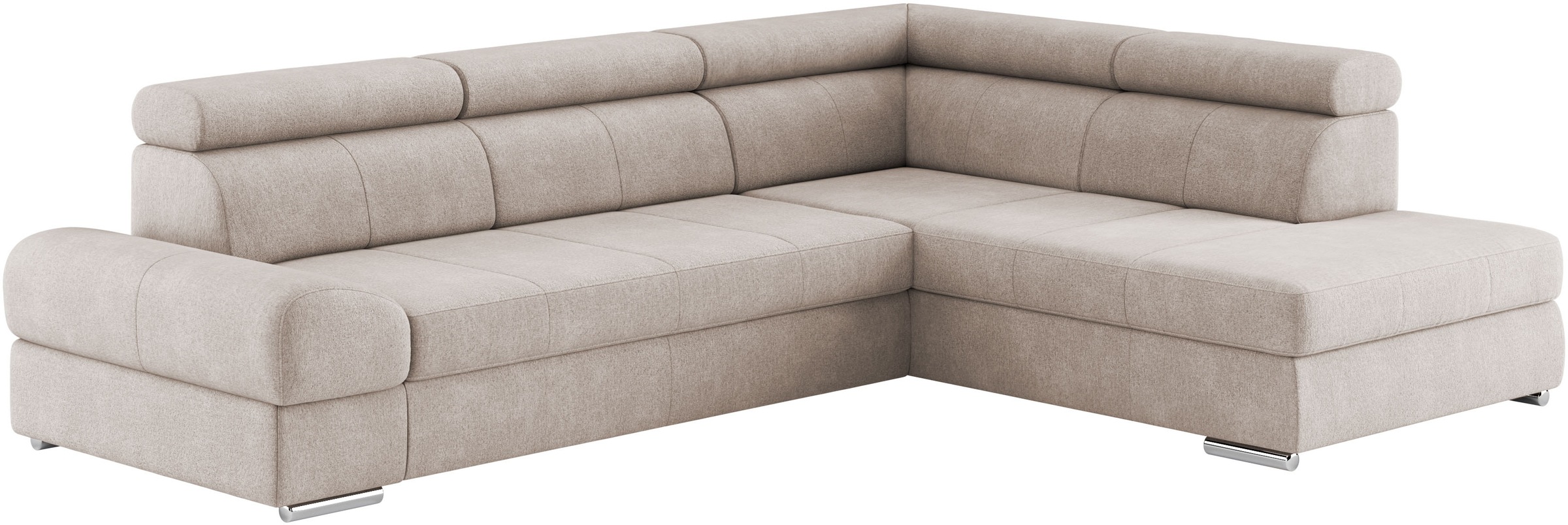 sit&more Ecksofa »Broadway L-Form«, mit verstellbaren Kopfteilen, wahlweise mit Bettfunktion