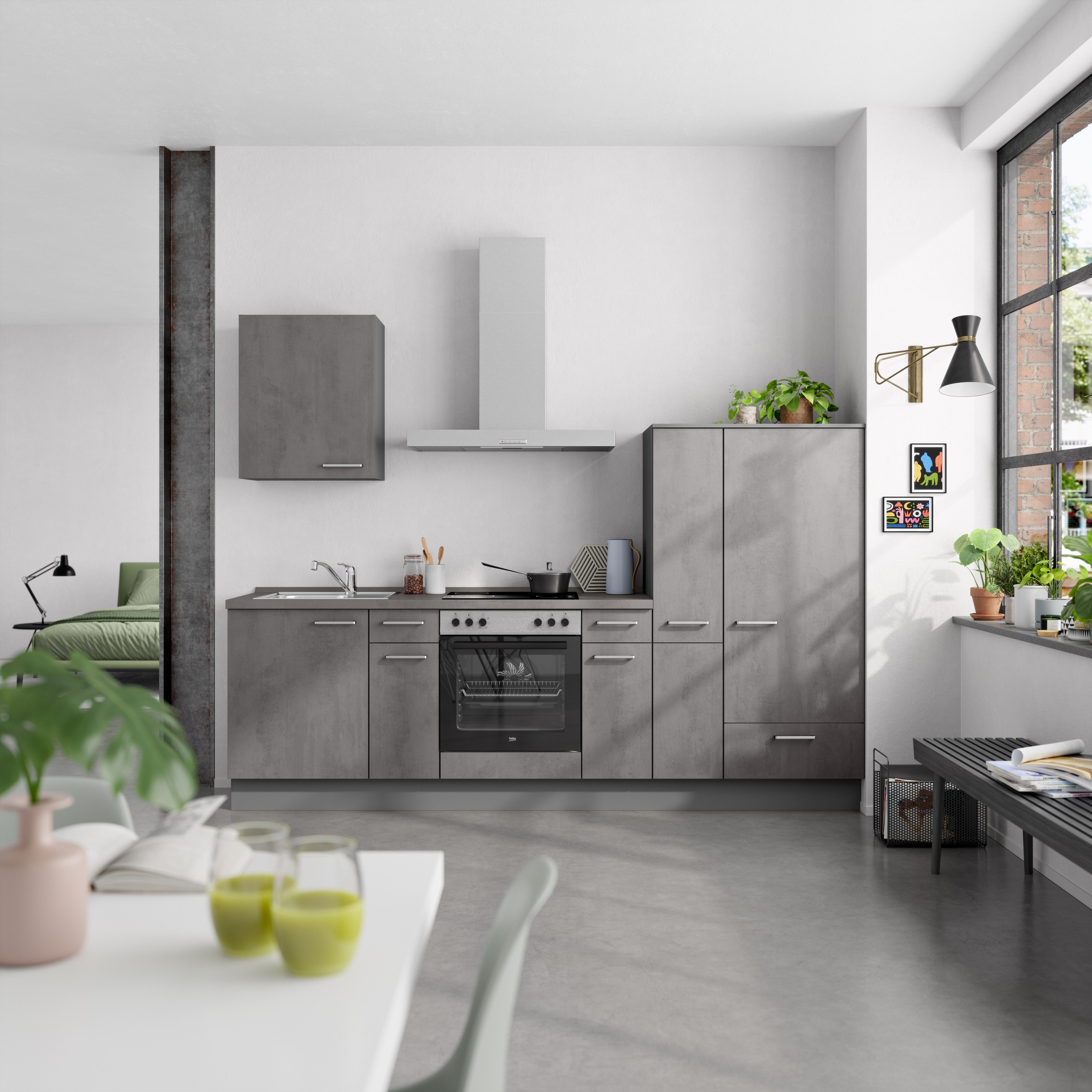 nobilia® Küchenzeile »"Riva I"«, vormontiert, Ausrichtung wählbar, Breite 2 günstig online kaufen