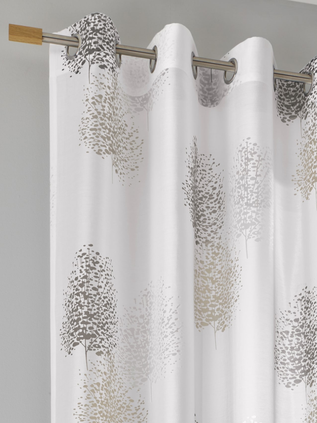 Kutti Vorhang »Belinda«, (1 St.), Gardine, halbtransparent, Ausbrenner, bedruckt, Viskose-Polyester