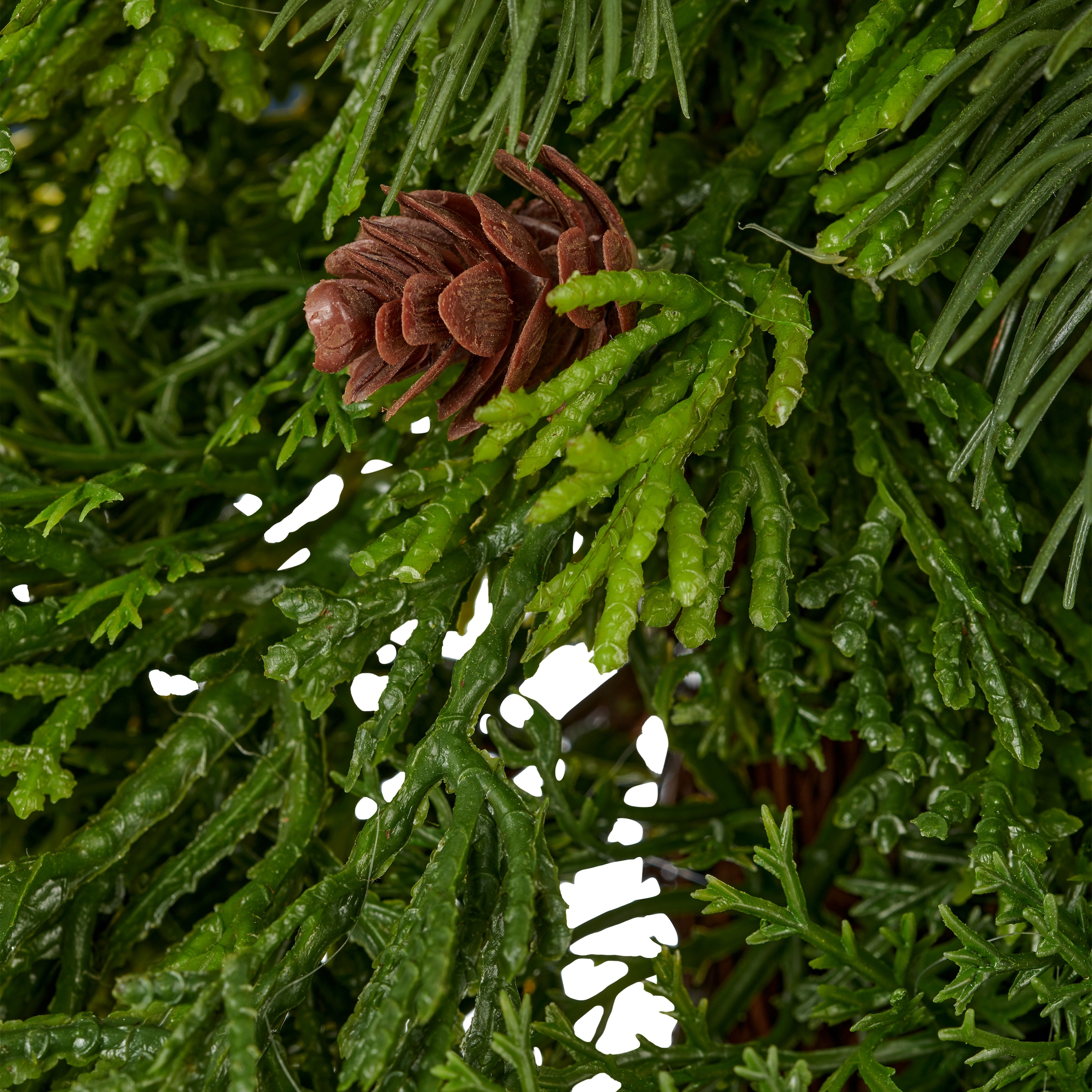 Creativ green Kunstblumenstrauß »Türhänger mit Koniferenzweigen« mit detalgetreuem Blattwerk