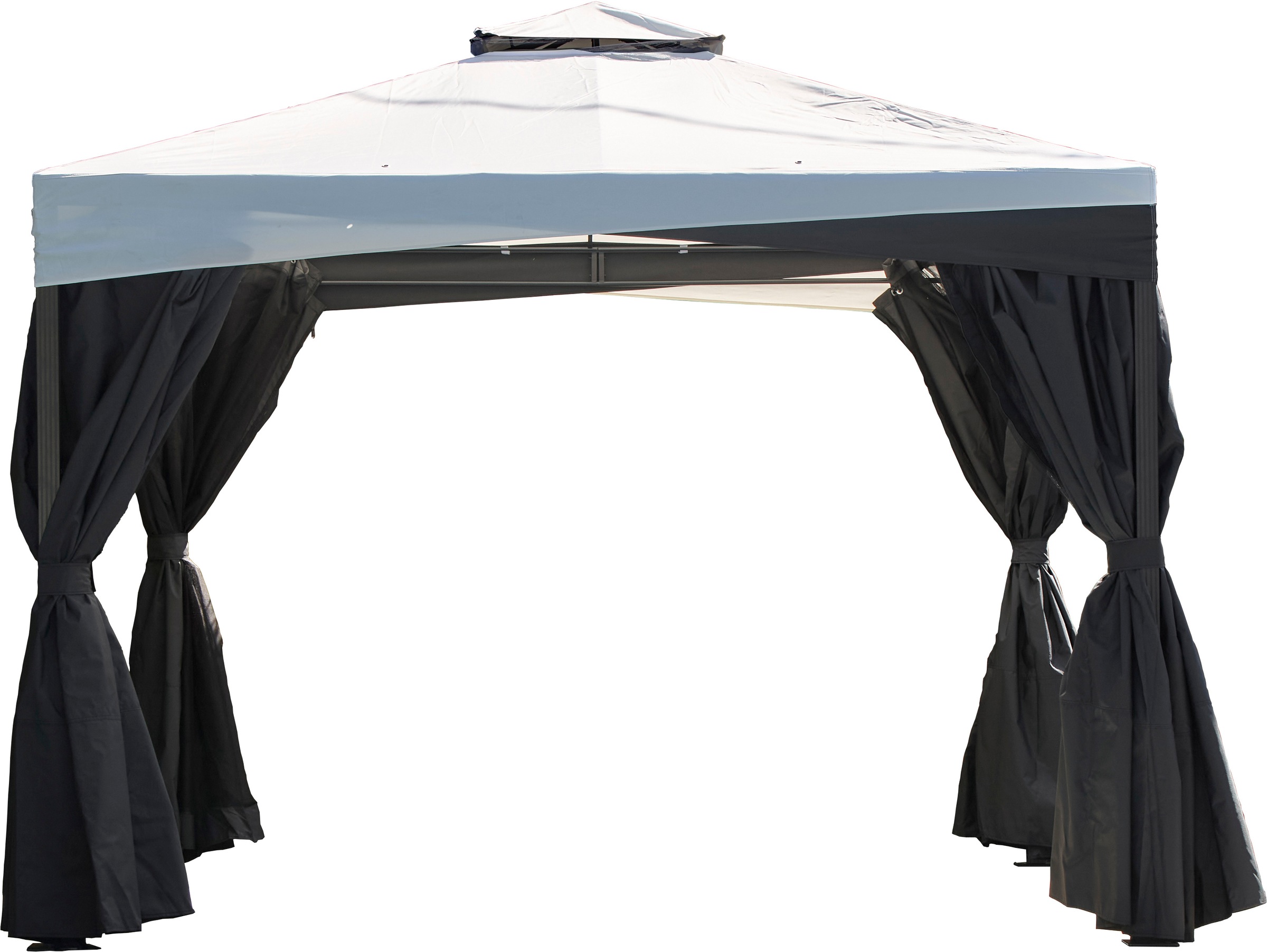 Sojag Pavillon »Malta 1010 Schwarz« Massive Konstruktion aus Aluminium