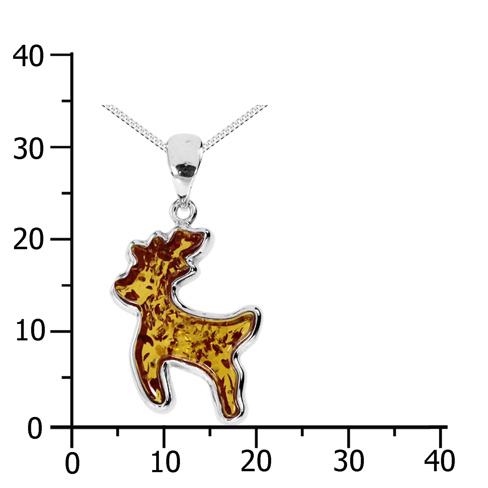OSTSEE-SCHMUCK Kette mit Anhänger »Ostsee-Schmuck Kette mit Anhänger Hirsch«, (2 tlg.)