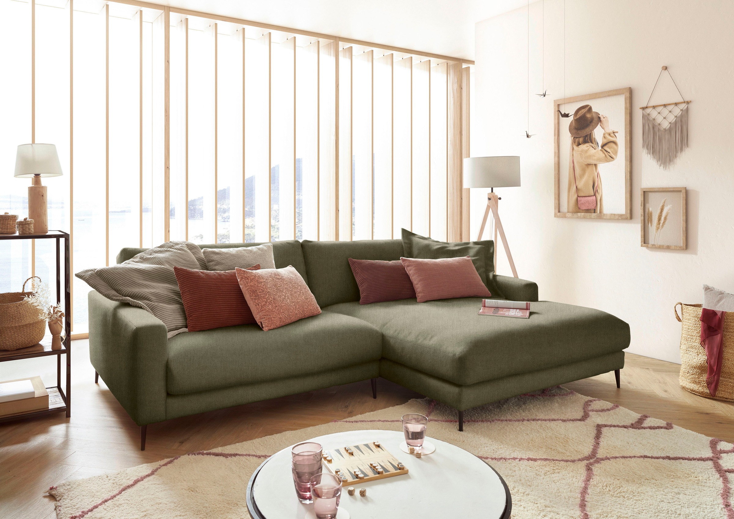 Home affaire Ecksofa »Downtown, B/T/H: 272/190/84 cm L-Form« weicher Sitzko günstig online kaufen