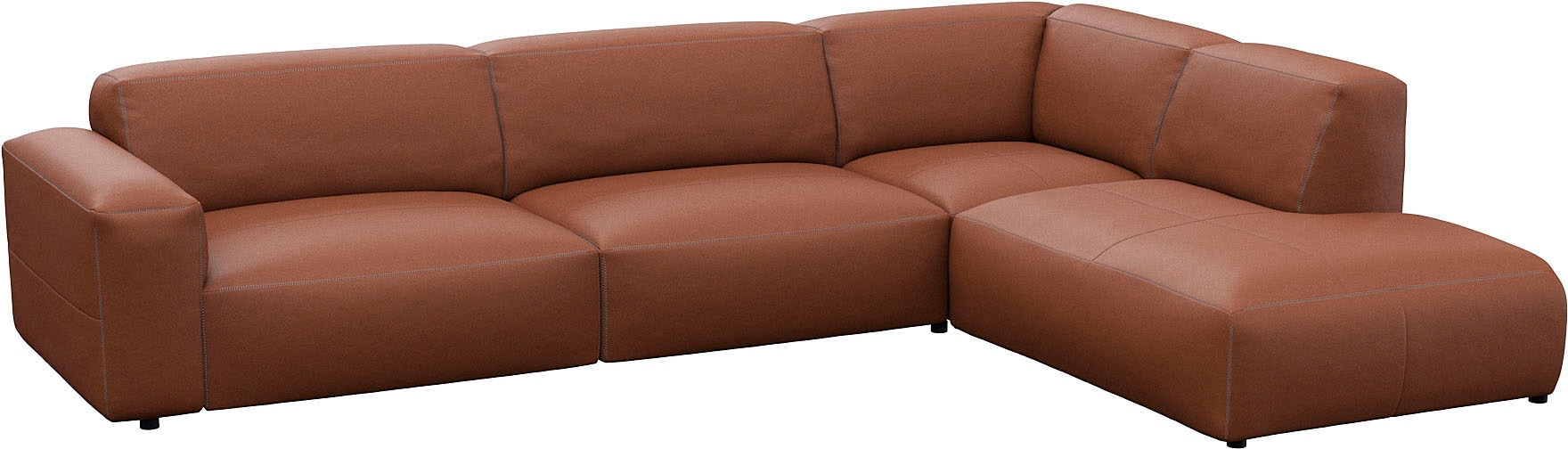 FLEXLUX Ecksofa "Lucera, super bequem durch hochwertigen Sitzaufbau mit Kal günstig online kaufen