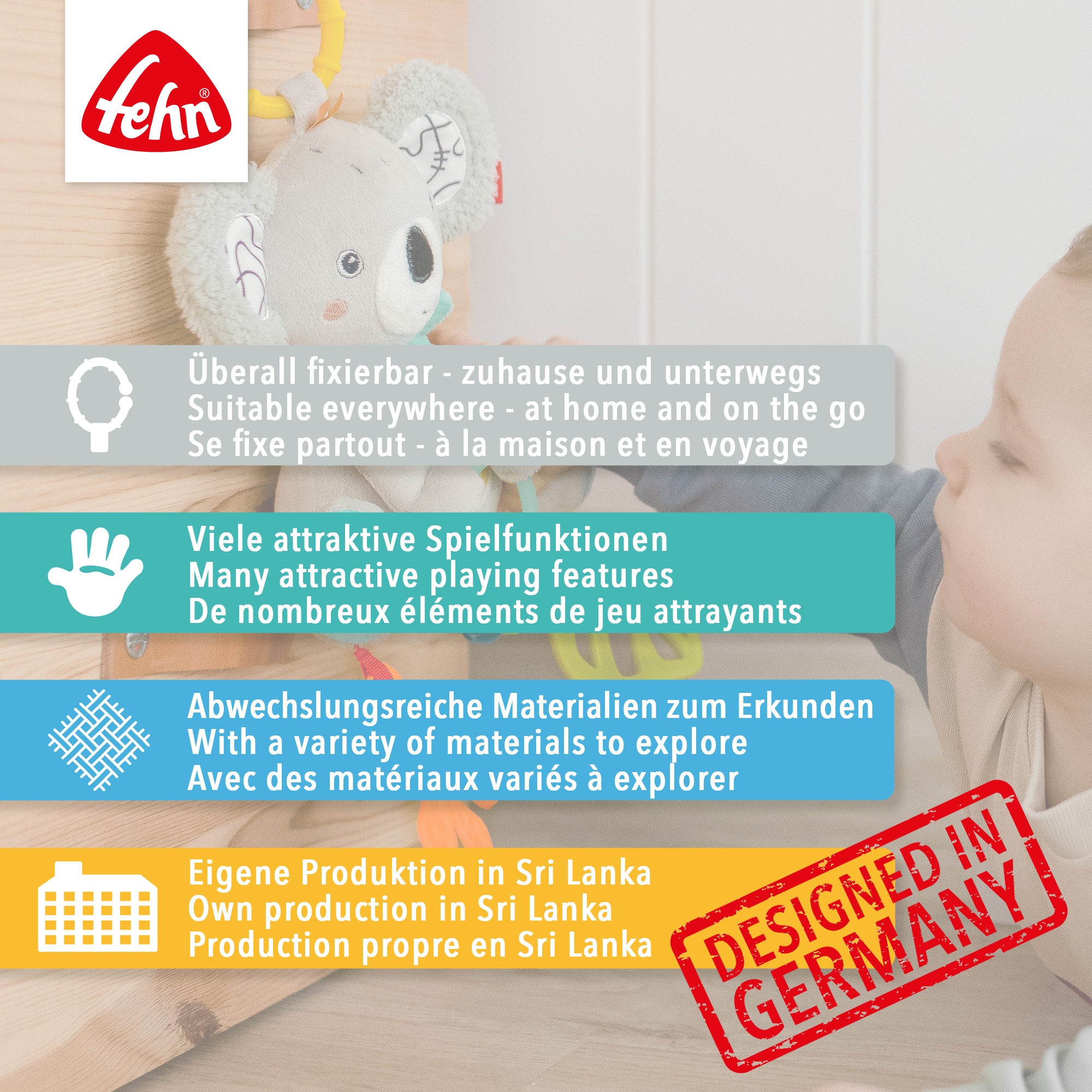 Fehn Greifspielzeug »FredErik, Activity-Spirale Bär«