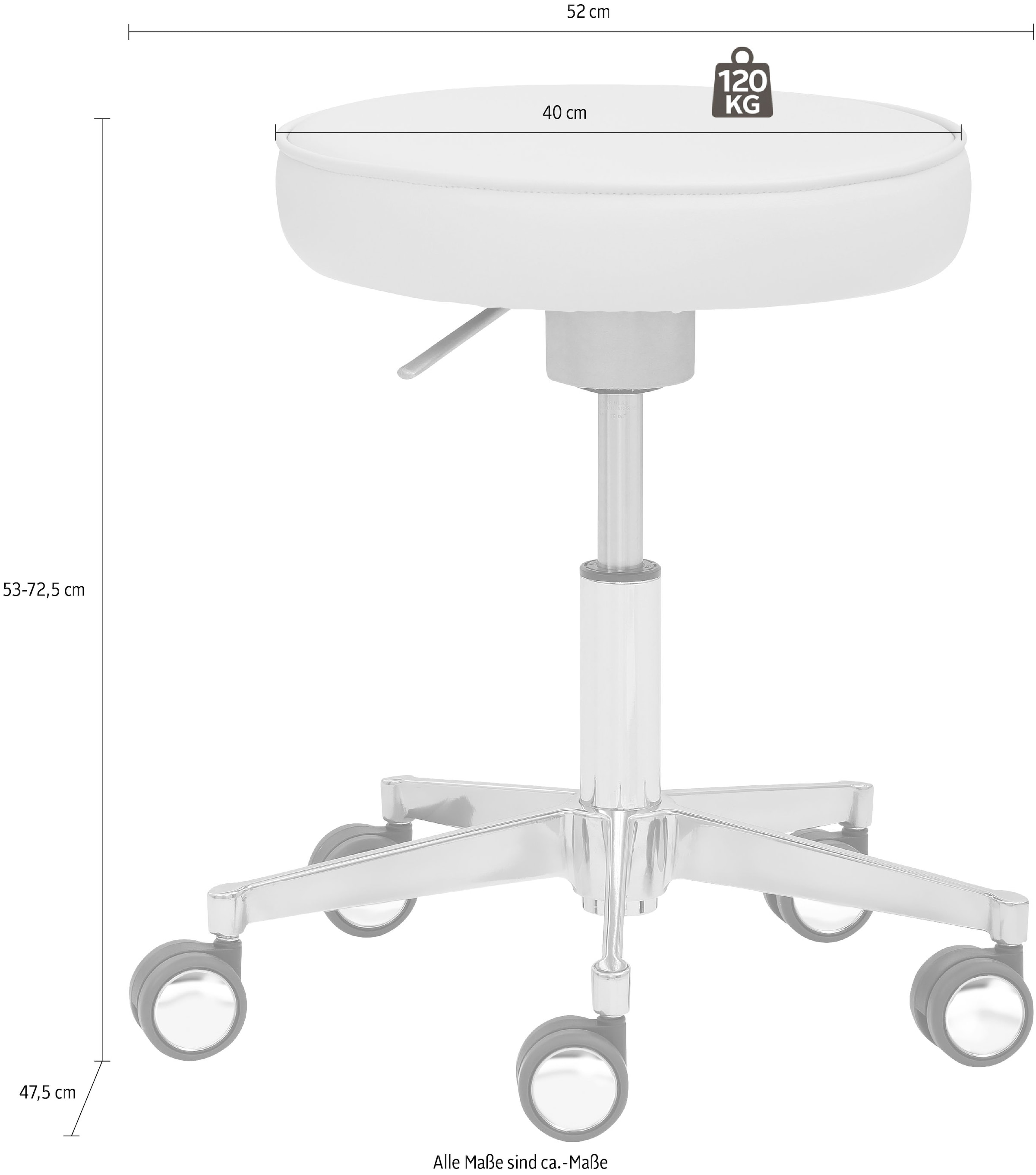 Mayer Sitzmöbel Arbeitshocker »Funktionsdrehhocker myXPERT«, (1 St.), ermöglicht dynamisches Sitzen