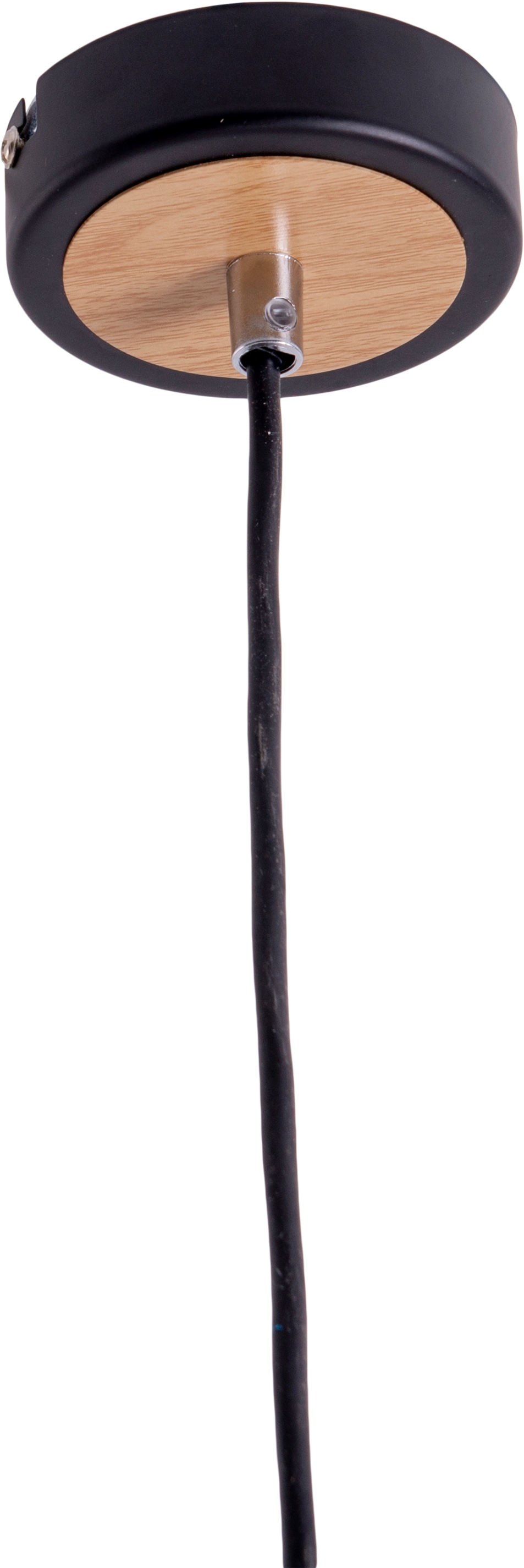näve Pendelleuchte »Fumoso«, 1 flammig, Leuchtmittel E14 | ohne Leuchtmittel, Glasschirm dunkel getönt (rauchoptik) 1xE14 Höhe 120cm schwarz natur