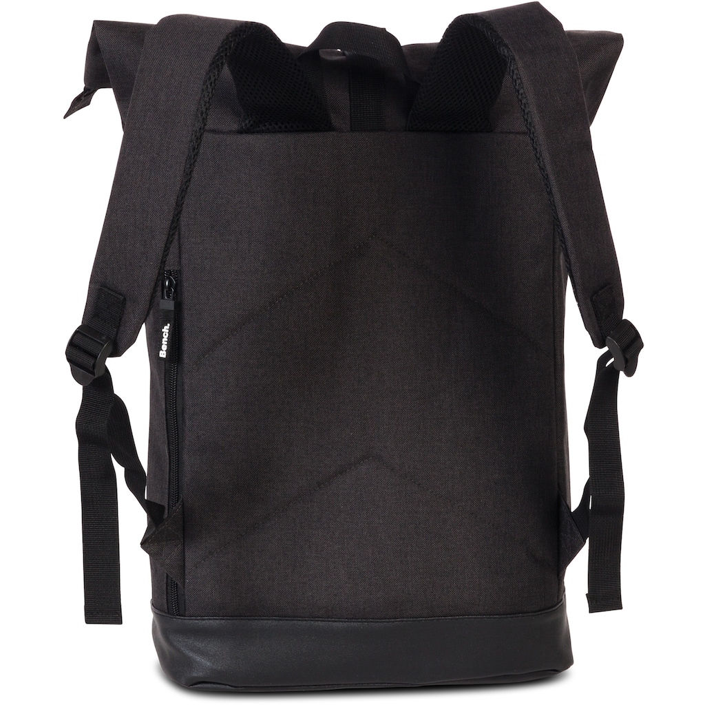 Bench. Laptoprucksack »Roll-Top, schwarz«