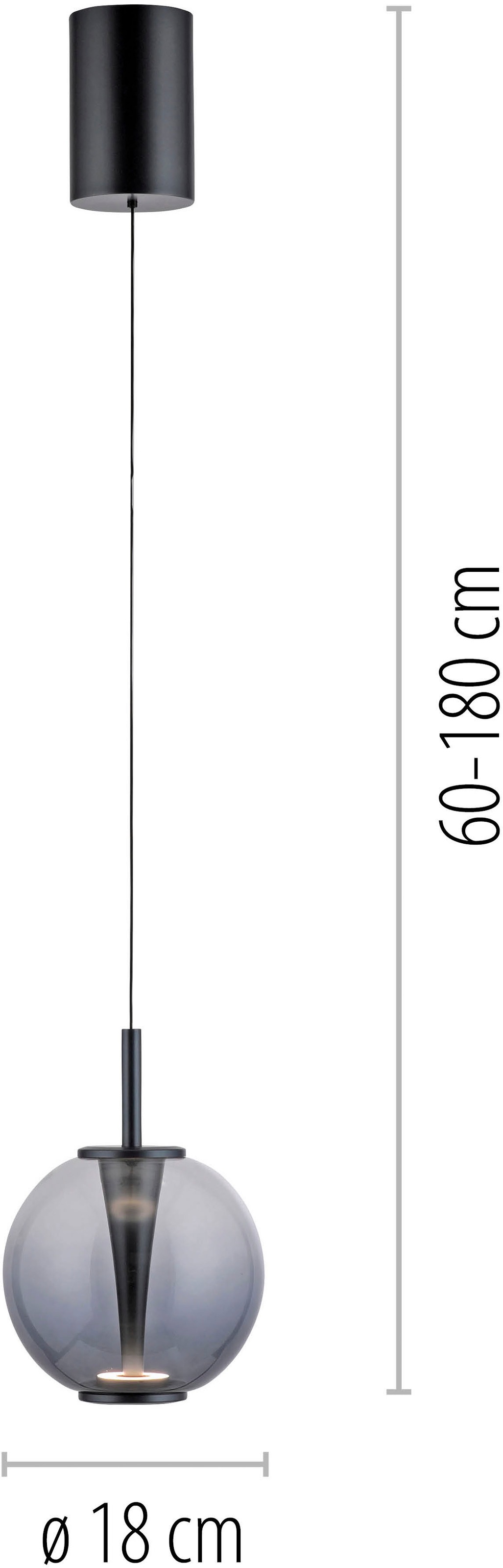 Neuhaus PURE LED Pendelleuchte »PURE Infinity« LED-Board 1 Stk. warmweiß - kaltweiß Comfort Lift, CCT, dimmbar über Fernbedienung