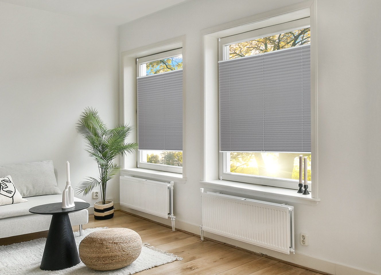 my home Plissee »GELLO«, Lichtschutz, ohne Bohren, verspannt, in Streifen-Optik, Klemmfix, im Fixmaß