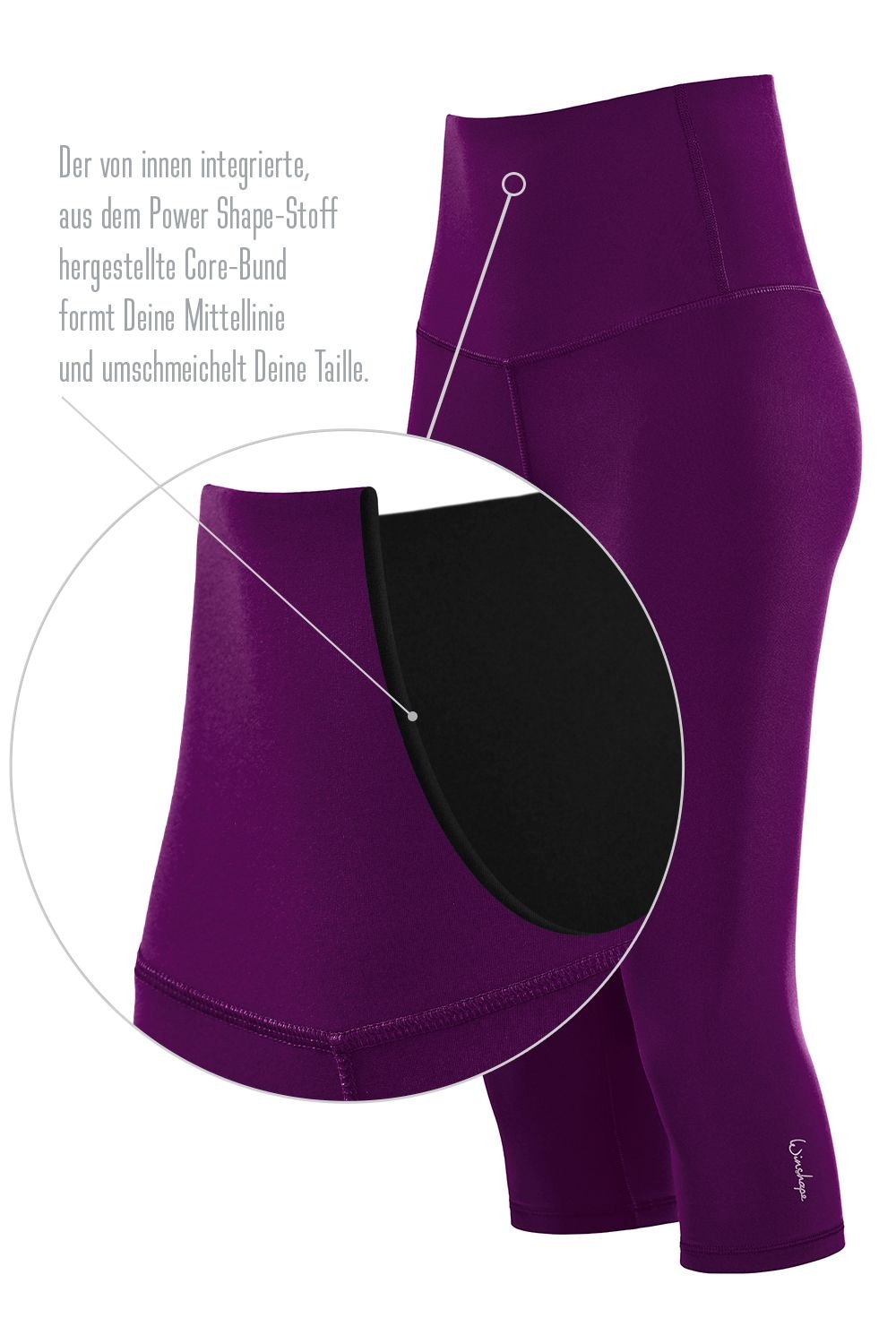 Winshape Leggings »3/4 Functional Comfort HWL217C«  mit V-Shape Applikation und Core-Bund