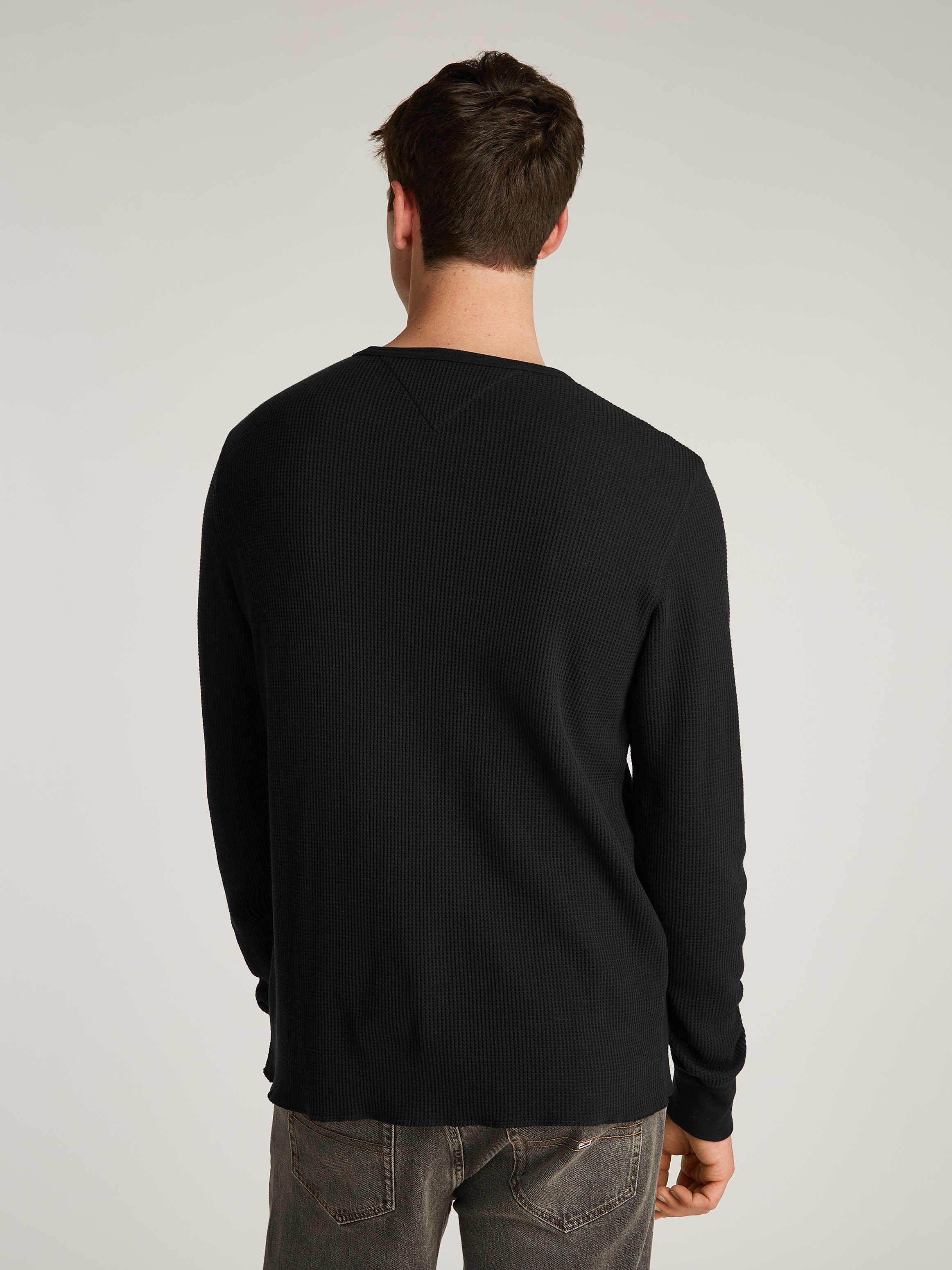 Tommy Jeans Langarmshirt »TJM SLIM WAFFLE L/S TEE EXT«, mit Waffelstruktur