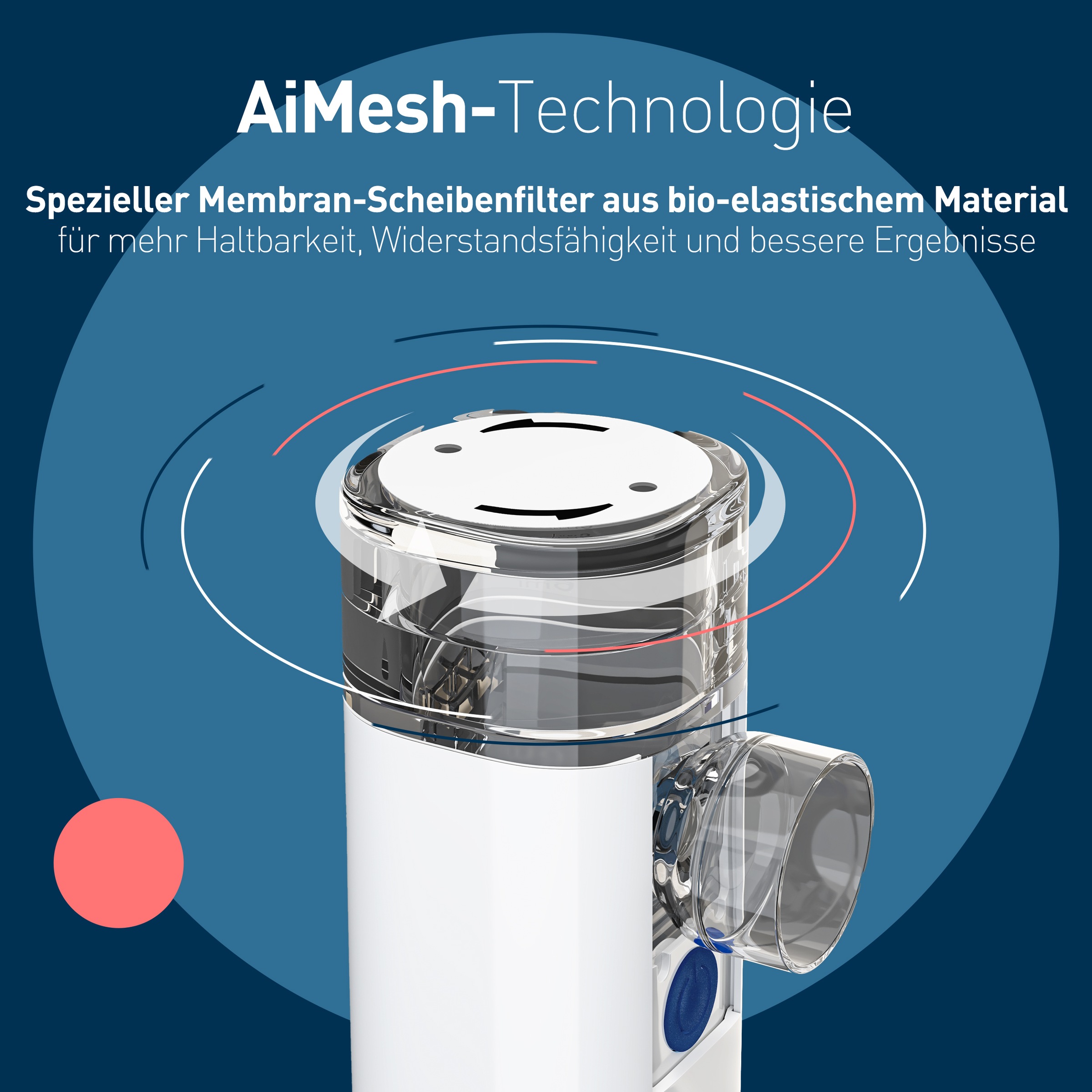 Omron Inhalationsgerät »mini Air 360+ einfach zu bedienen«, geräuschlos, Laden mit Micro-USB, für Erwachsene & Kinder