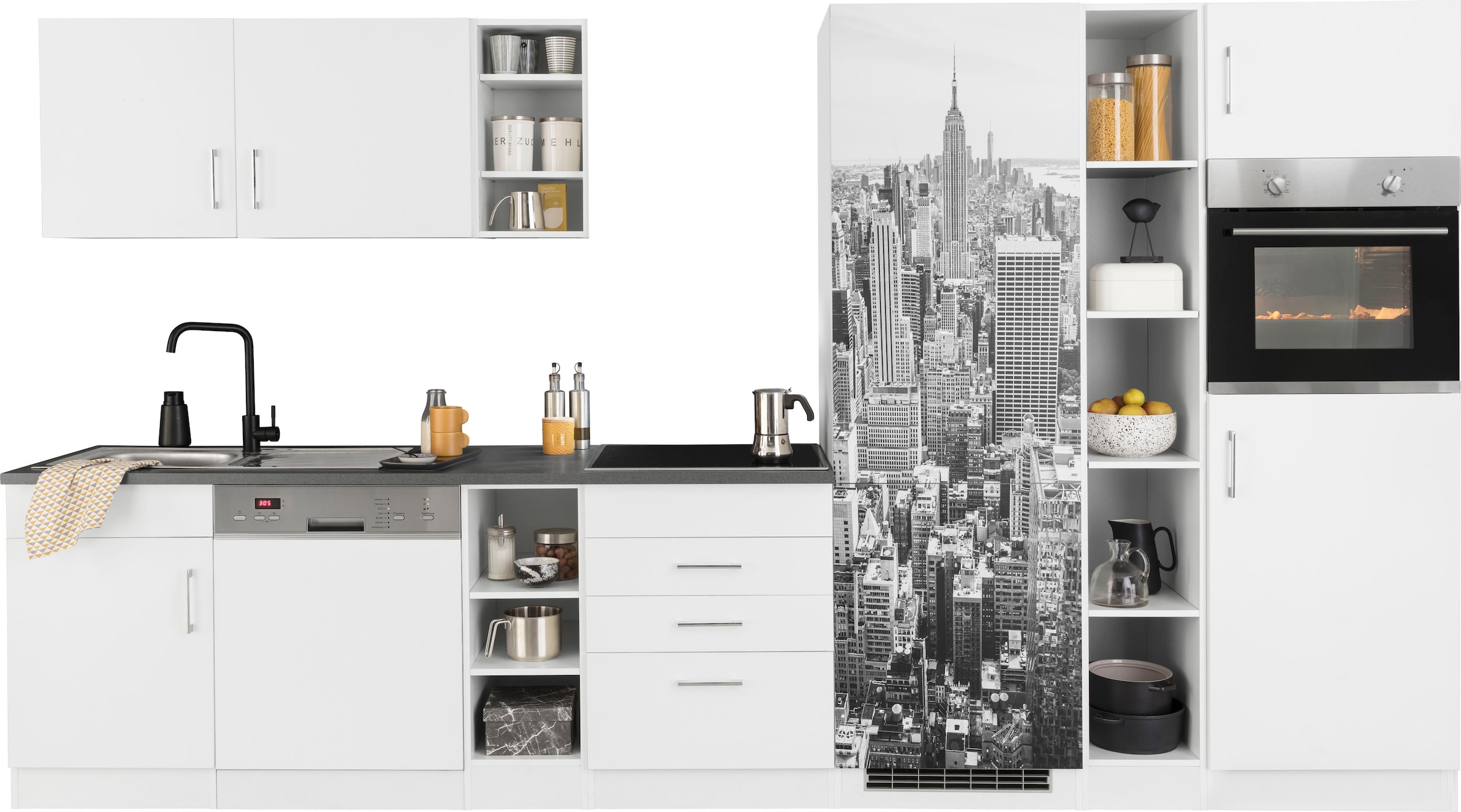 KOCHSTATION Küchenzeile »KS-Paris – Küchen mit einzigartigen Fotomotiven au günstig online kaufen