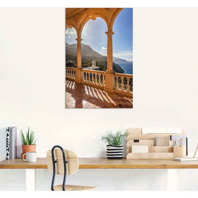 Artland Wandbild »Herrenhaus Son Marroig Küste, Mallorca«, Elemente der  Architektur, (1 St.), als Alubild, Leinwandbild, Wandaufkleber oder Poster  in versch. Größen auf Rechnung bestellen