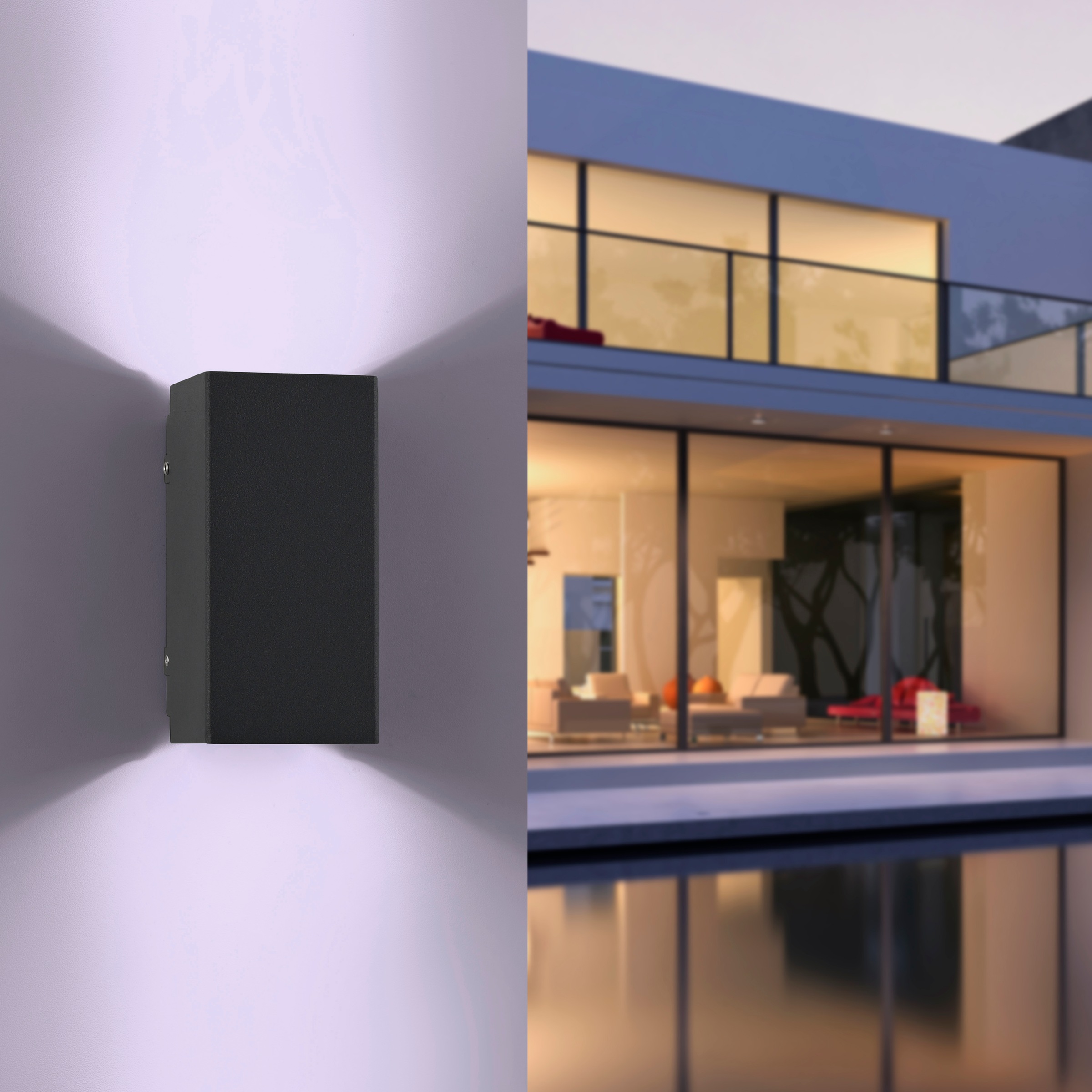 Paul Neuhaus Wandleuchte »BLOCK«, 2 flammig, Leuchtmittel LED-Board   LED f günstig online kaufen