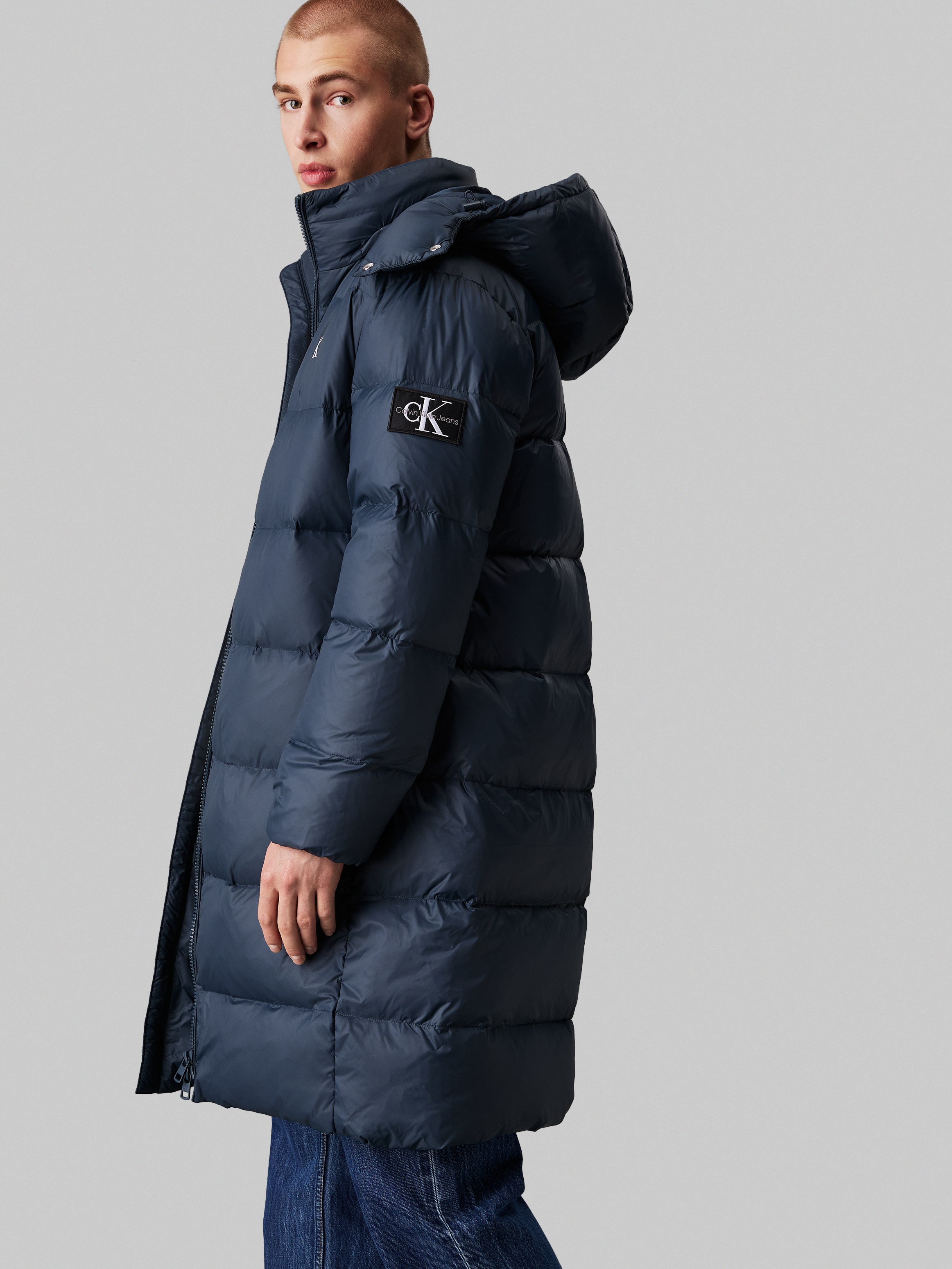 Calvin Klein Jeans Langjacke »ESSENTIALS DOWN LONG PARKA«, mit Kapuze, mit Logodruck