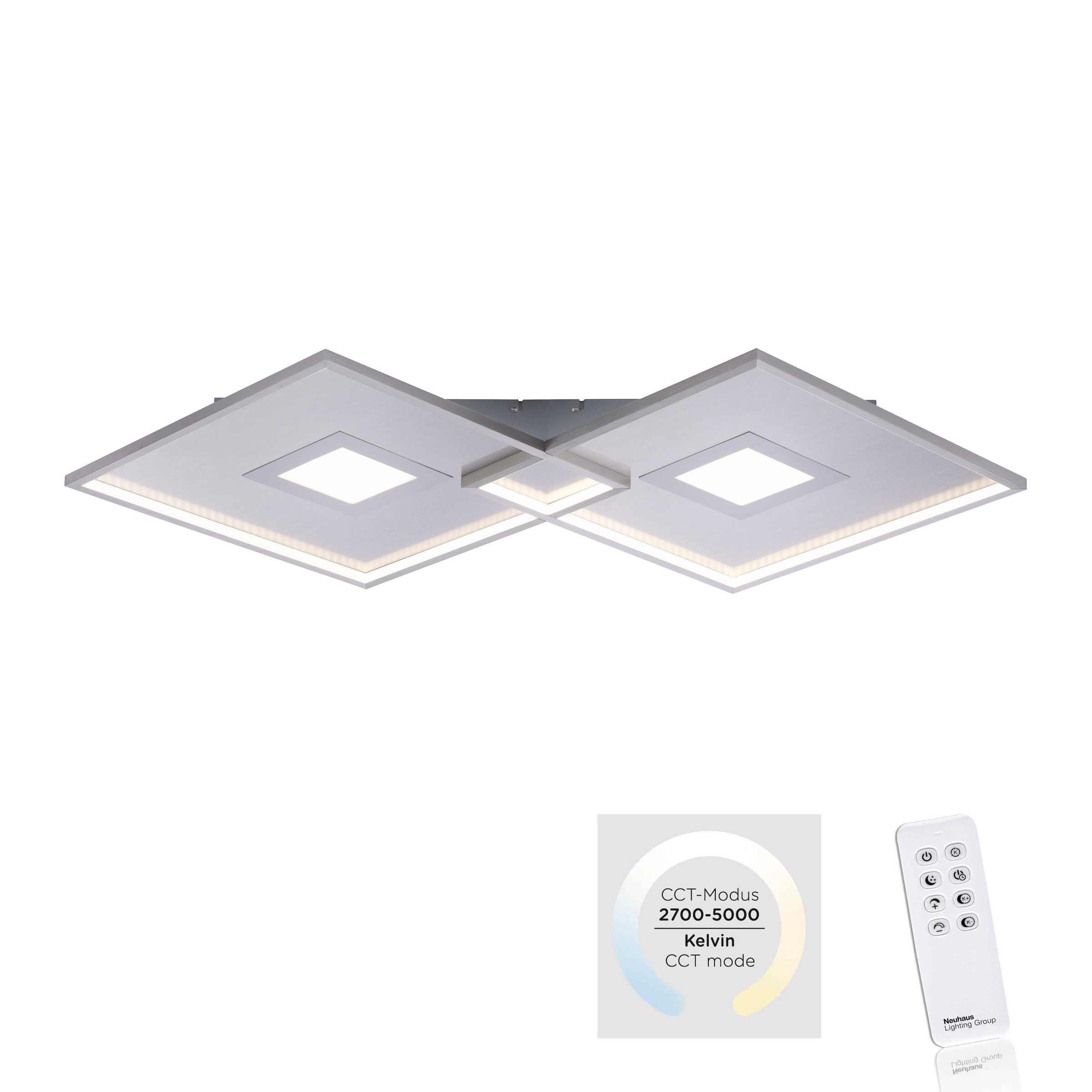 Paul Neuhaus LED Deckenleuchte »AMARA«, 2 flammig, Leuchtmittel LED-Board günstig online kaufen