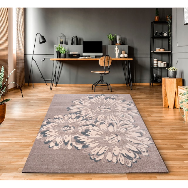 my home Teppich »Vaiana«, rechteckig, Blumen Design, Wohnzimmer bequem und  schnell bestellen