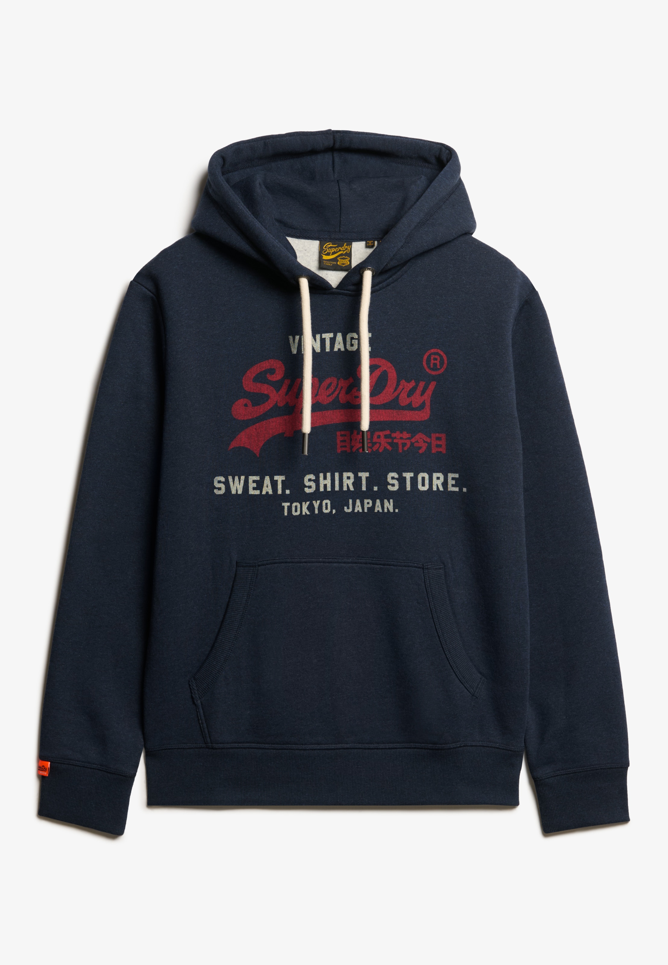 Superdry Kapuzensweatshirt »SD-VL HERITAGE RELAXED HOOD«, aus Baumwollmischung, Relaxed Fit, mit Rippbündchen am Rumpfabschluss
