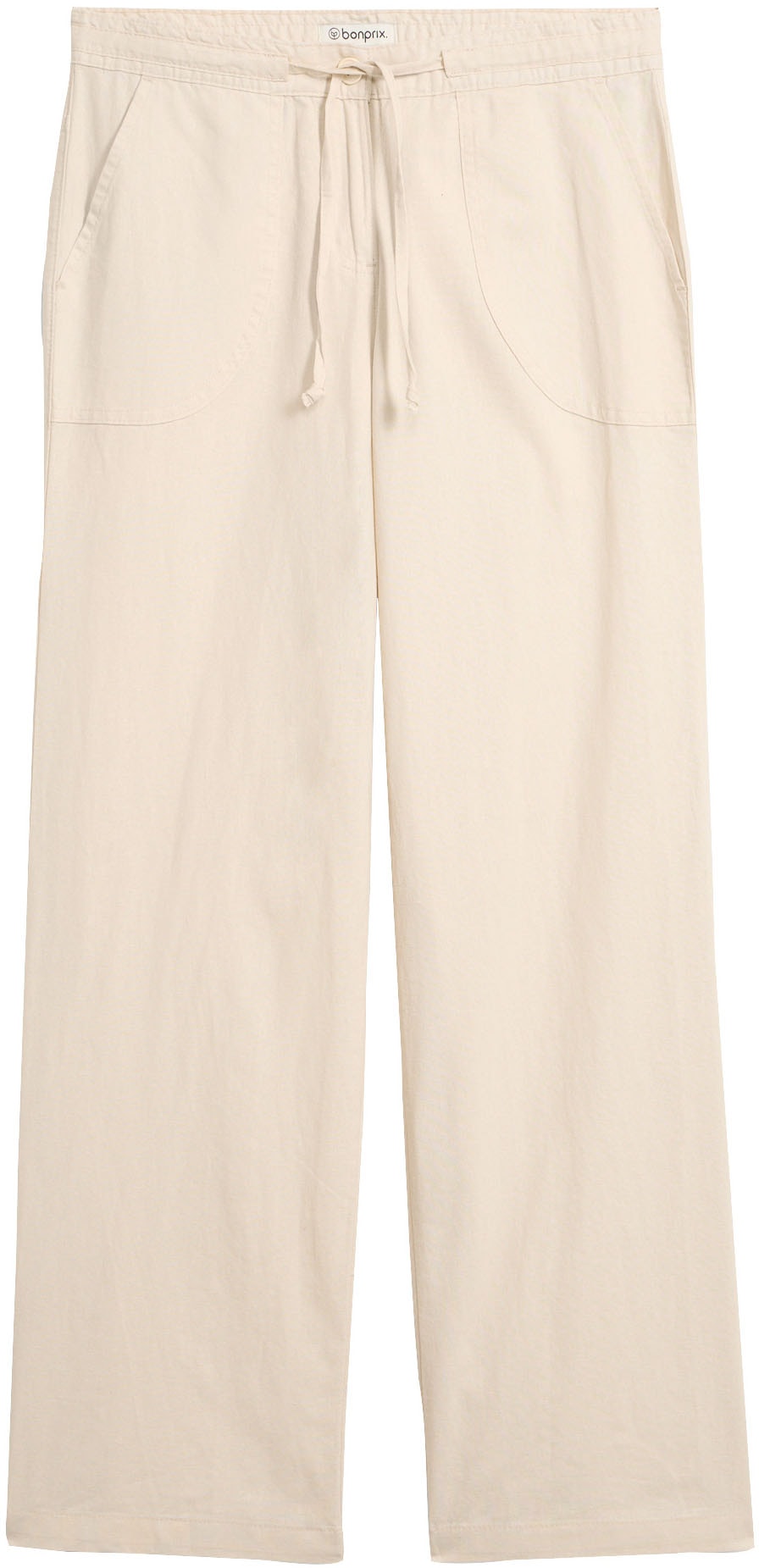 bonprix Leinenhose  Loose Fit, mit Kordelzugbund, mit Eingrifftaschen, mit Gesäßtaschen