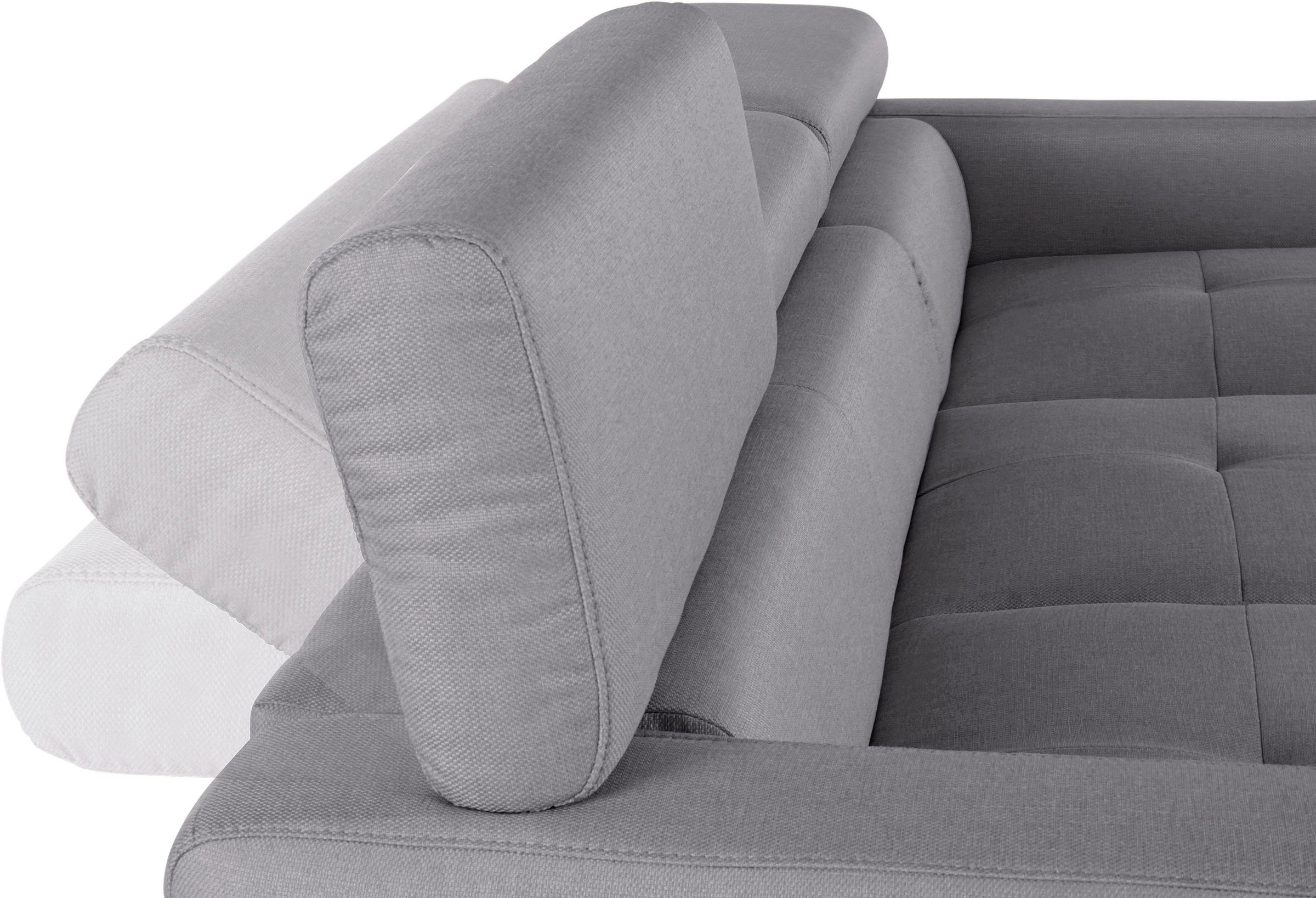 COTTA Ecksofa »Sammy L-Form«, mit Kopfteilverstellung, wahlweise mit Bettfunktion & Bettkasten