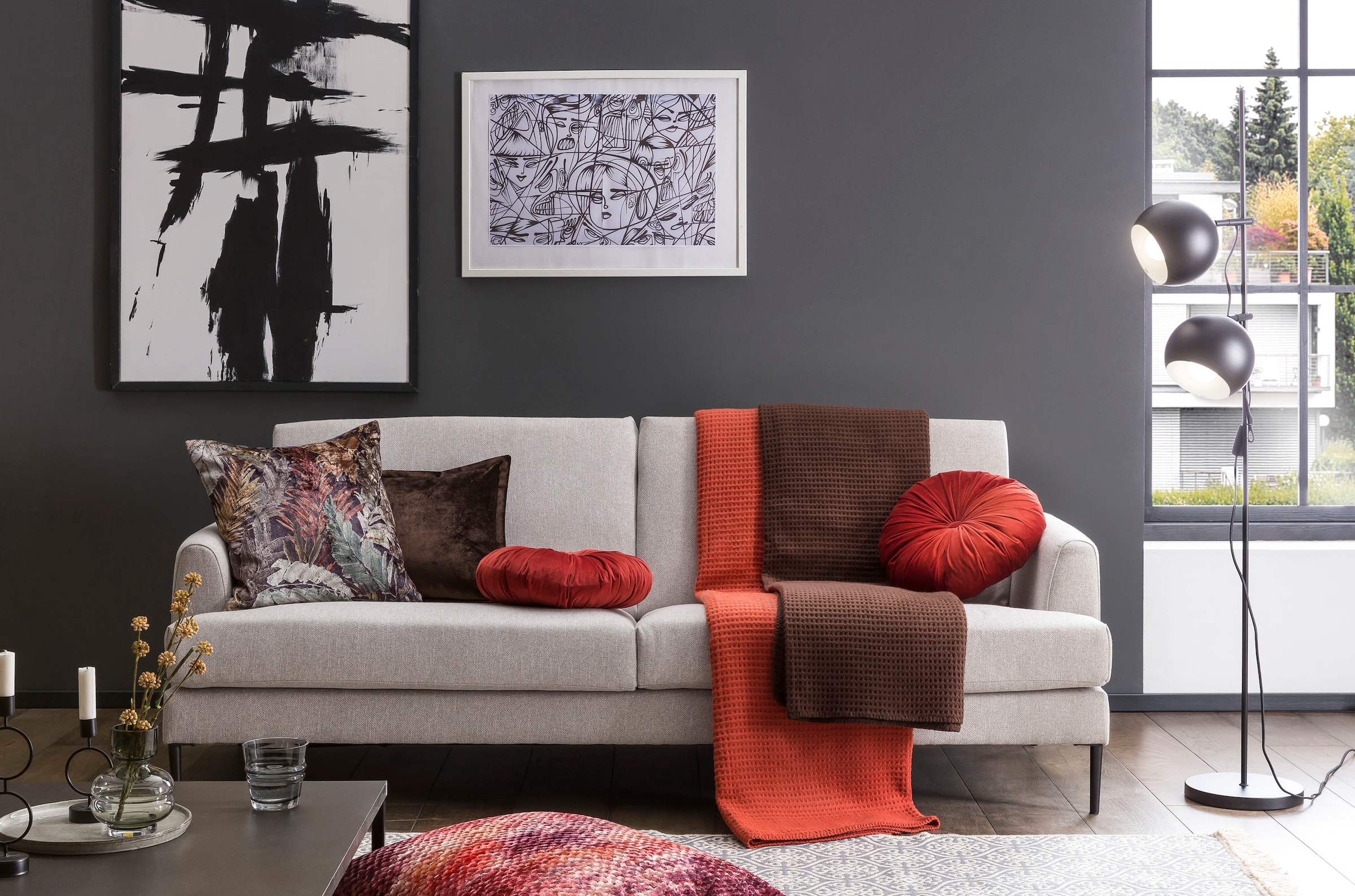 done.® Dekokissen »Golden Autumn« Vorderseite im Vintage-Look