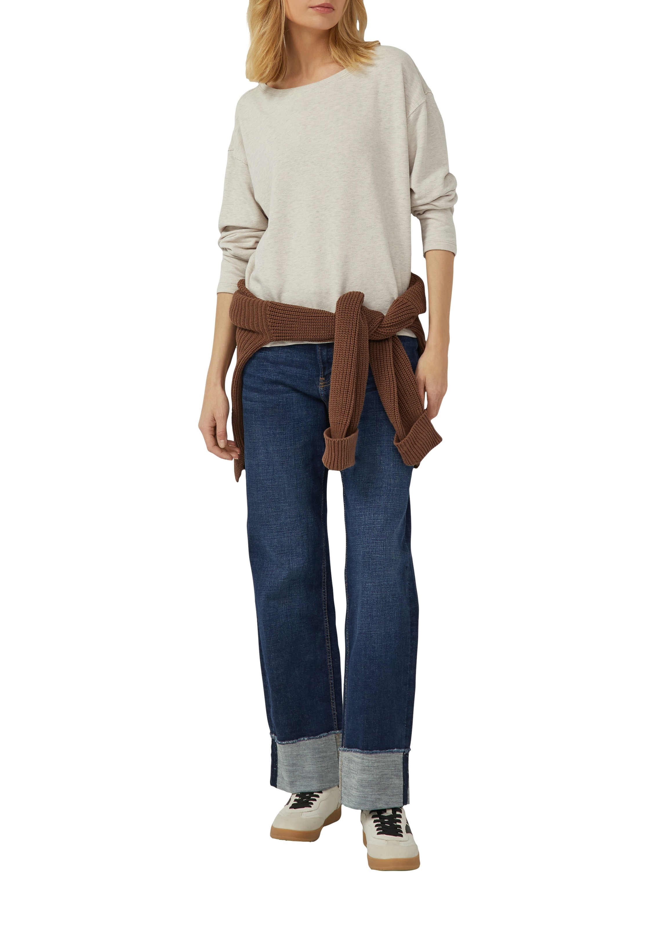 s.Oliver Boyfriend-Jeans »Beth Turn Up« mit authentischer Waschung, Relaxed Fit