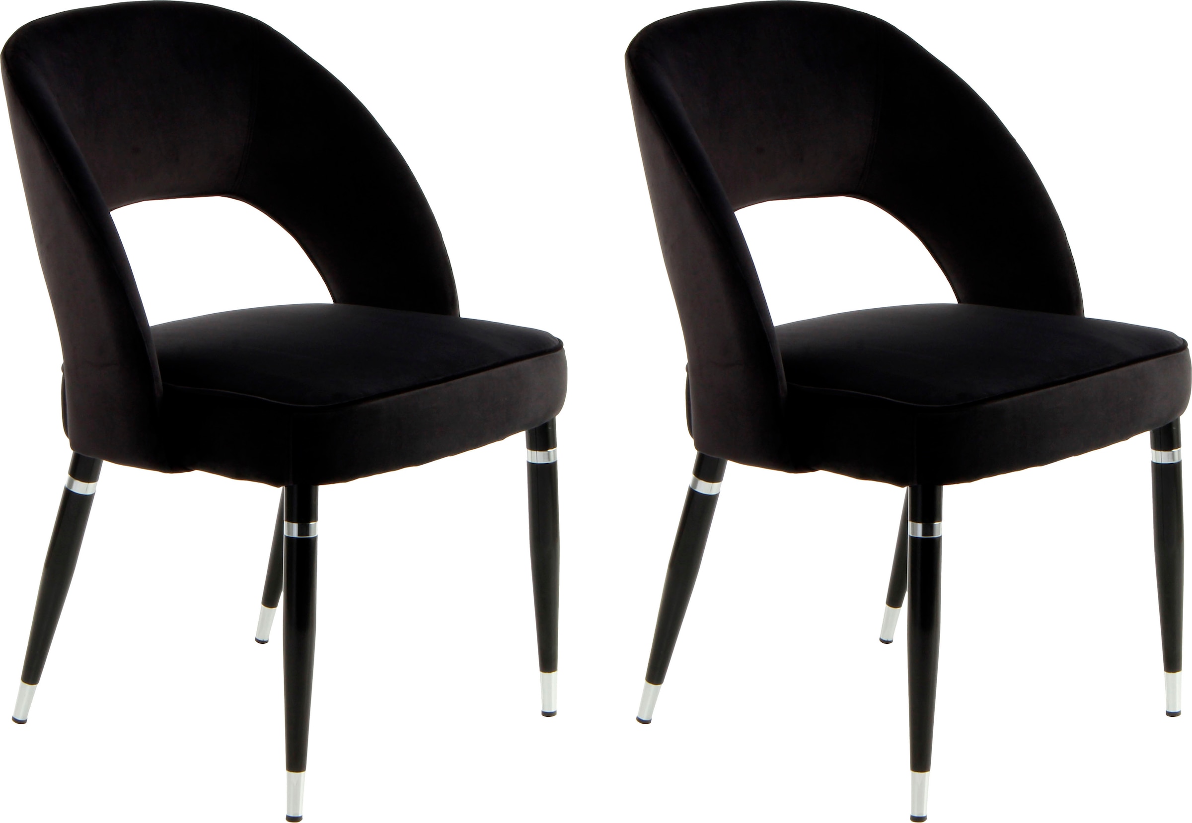 Kayoom Polsterstuhl »Stuhl Courtney 525 2er-Set, 2er-Set Stühle, komfortables Sitzgefühl«, (Set), 2 St., samtweicher Bezug, modern, weicher Stoffbezug