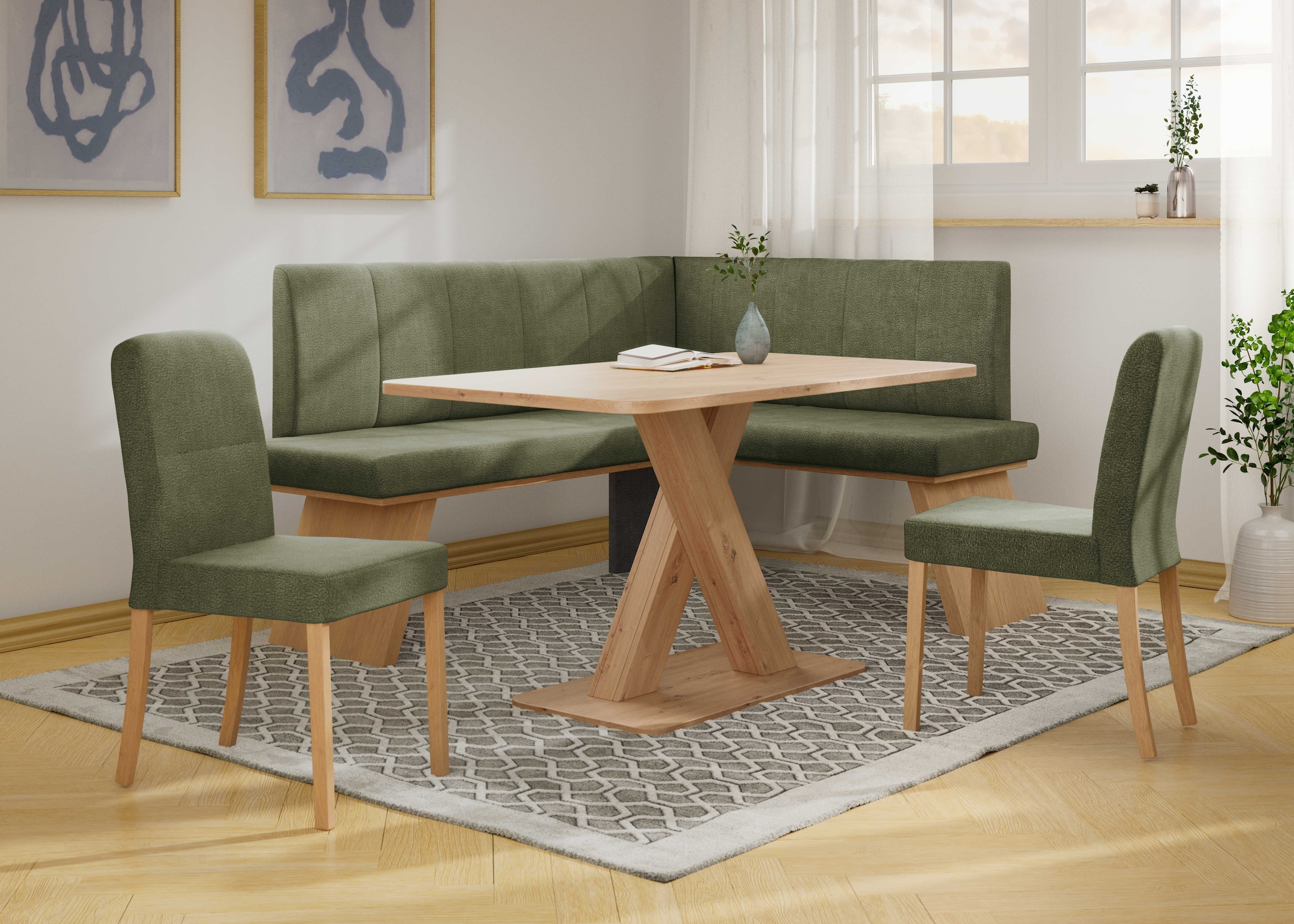Home affaire Eckbankgruppe »Nina«, (Set, 4 tlg., 4er), Sitzgruppe Esszimmer günstig online kaufen