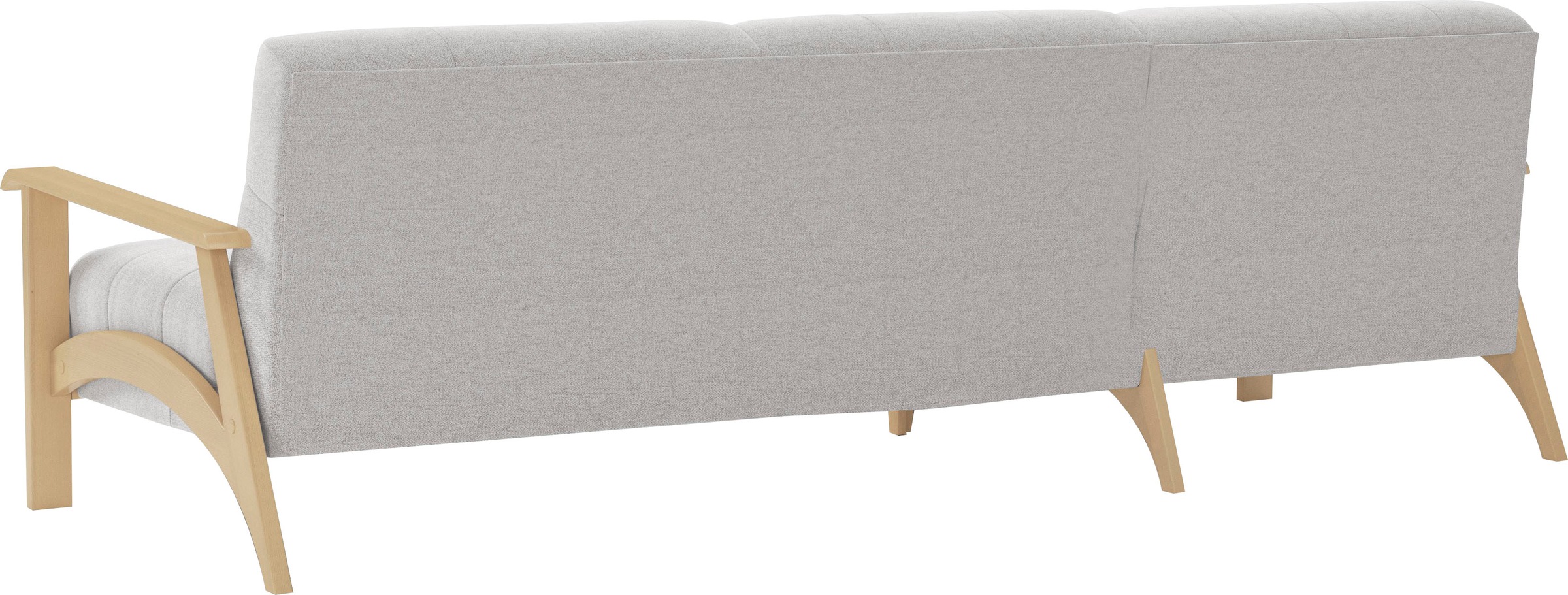sit&more Ecksofa »Billund L-Form«, Armlehnen aus Buchenholz in natur, verschiedene Bezüge und Farben