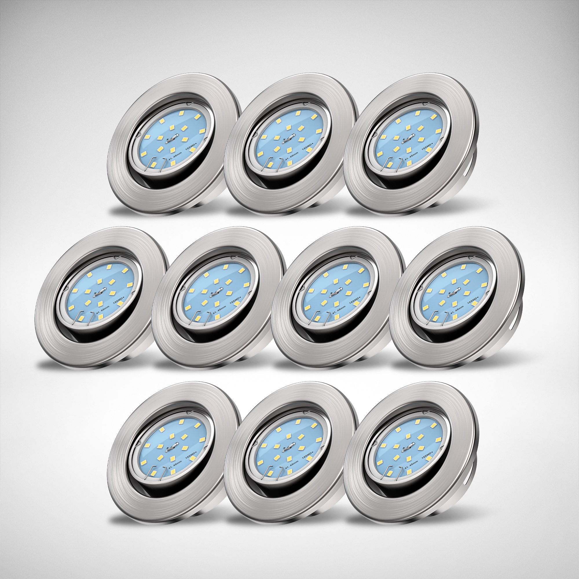 B.K.Licht LED Einbauleuchten-Set, 10-teilig, LED fest integriert, Ø 8,60 cm günstig online kaufen
