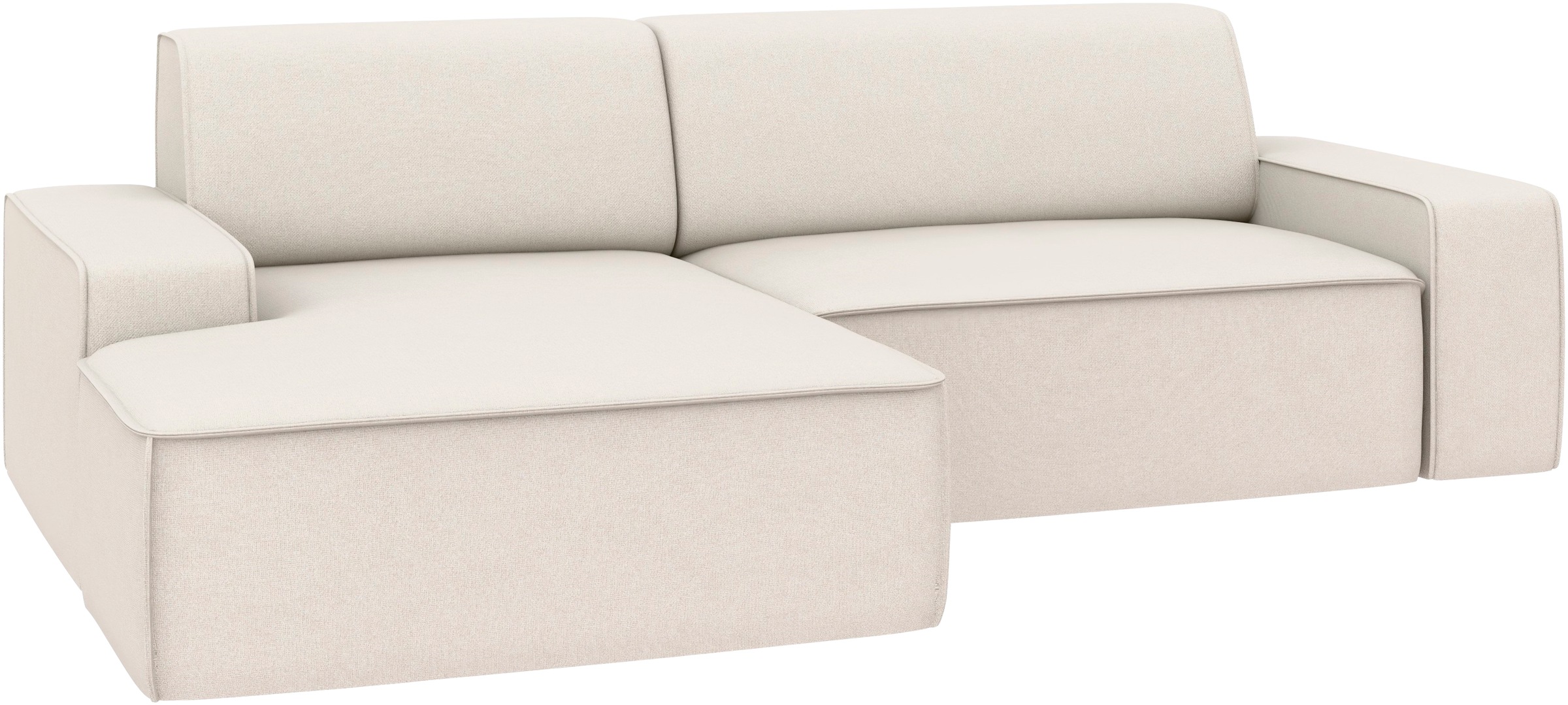 TRENDMANUFAKTUR Ecksofa »Graz, wahlweise mit Sitzvorschub und Bettkasten, L-Form, Breite 246 cm«, in Cord-, haustierfreundlichem LEO Struktur- oder LUMOS-3D-Bezug