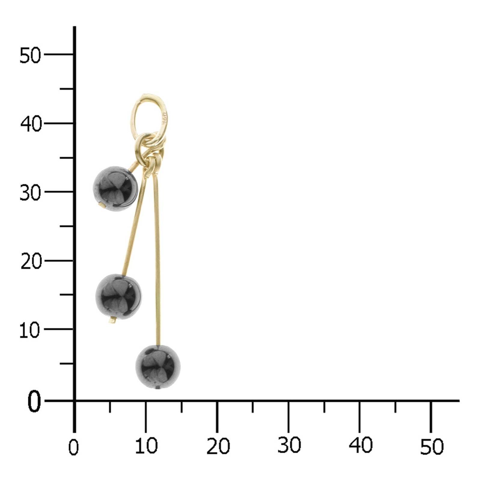 OSTSEE-SCHMUCK Kettenanhänger »Ostsee-Schmuck Anhänger Kugel 6 mm Hämatit« (1 Stk. tlg.)