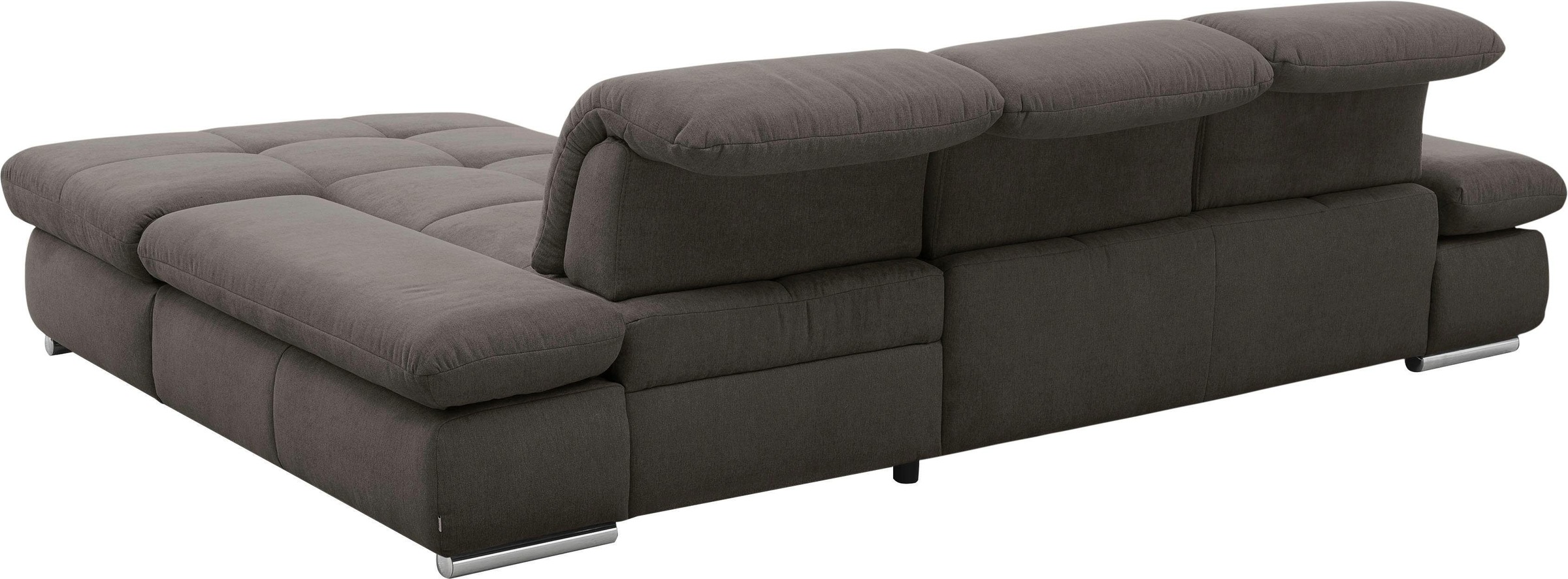 set one by Musterring Ecksofa »SO4100 V«, mit verstellbaren Kopfteilen, wahlweise mit Funktionen, Cord-Bezug