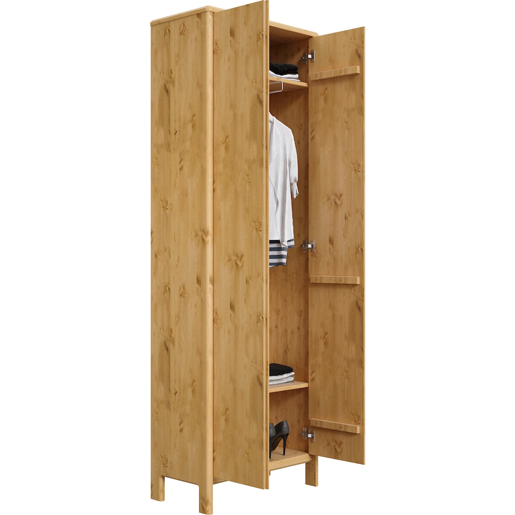 Home affaire Garderobenschrank »Luven«, zertifiziertes Massivholz, Höhe 192 cm