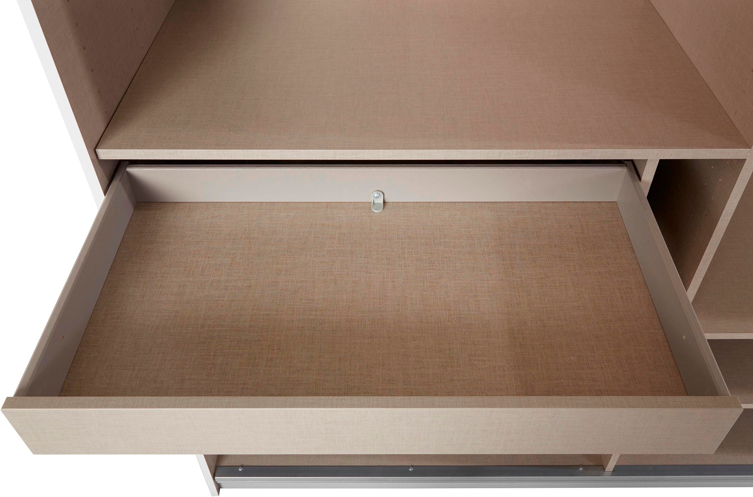 rauch Schwebetürenschrank »Kleiderschrank Schrank Garderobe Wäscheschrank BESTSELLER KEPAN«, inkl. Schubladen-Einsatz und extra Einlegeböden MADE IN GERMANY