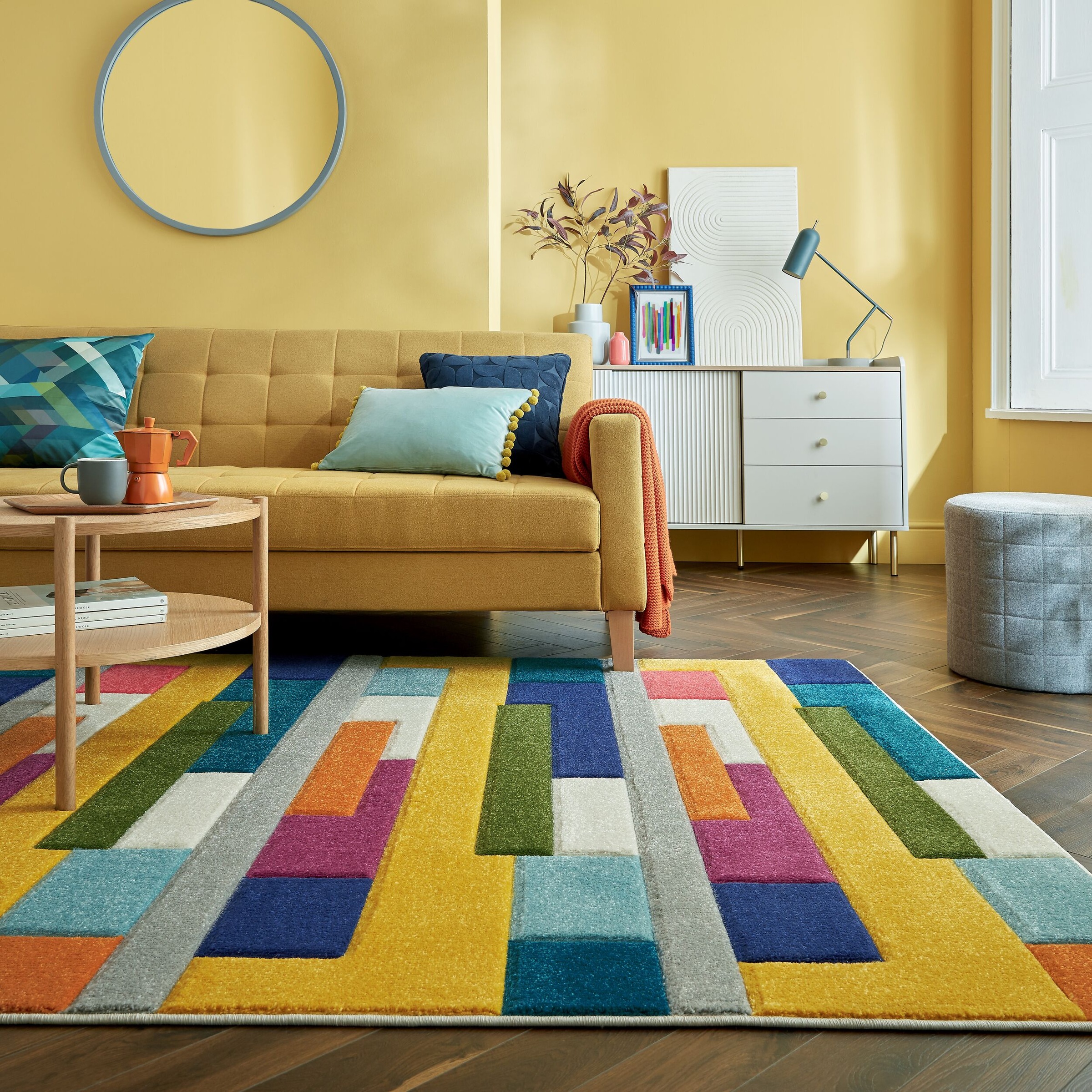 FLAIR RUGS Teppich »Spectrum«, rechteckig, 8 mm Höhe, Handgeschnitzt Teppic günstig online kaufen